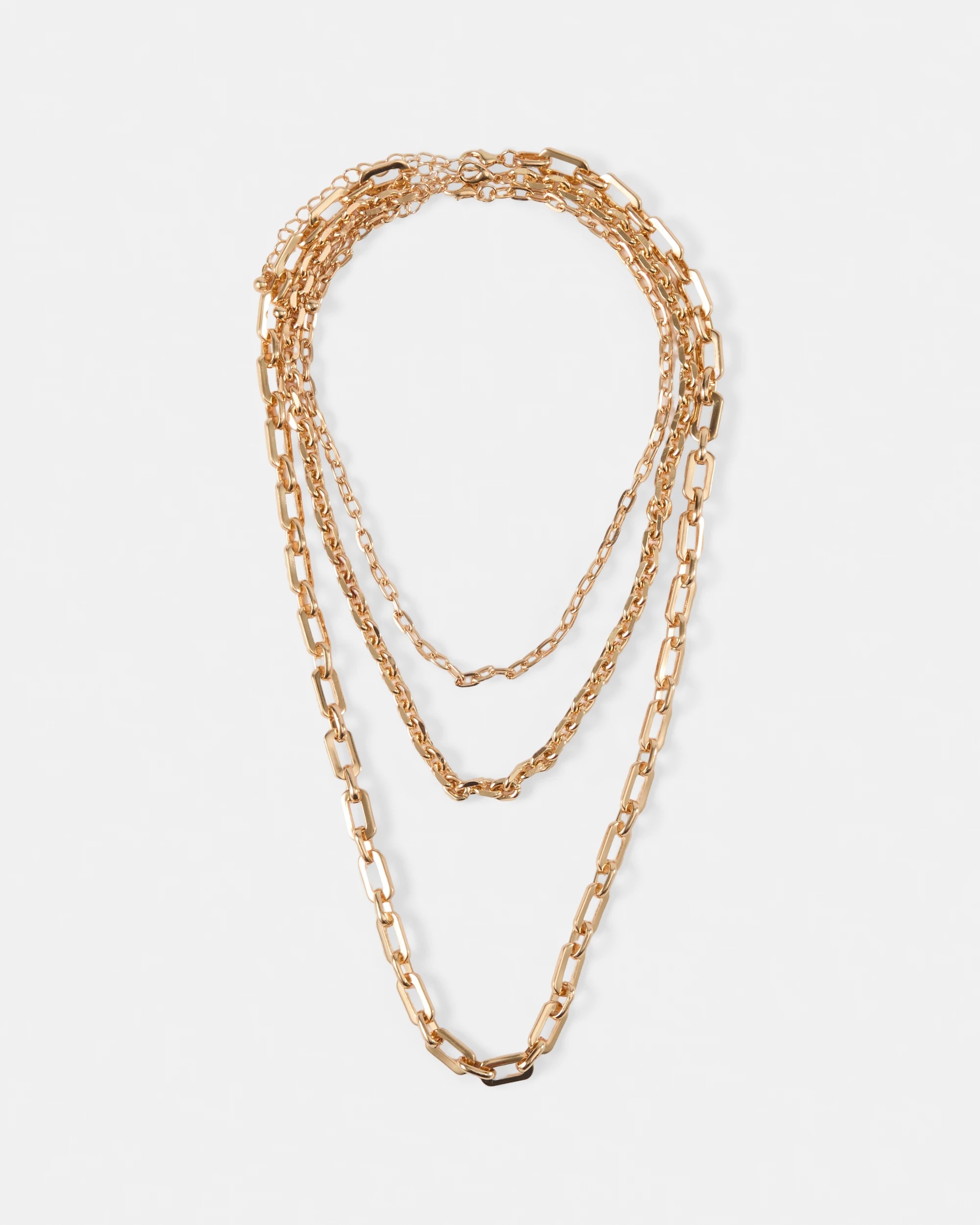 1 3 Pack Chain Necklace - Gold Tone, 1 of 6