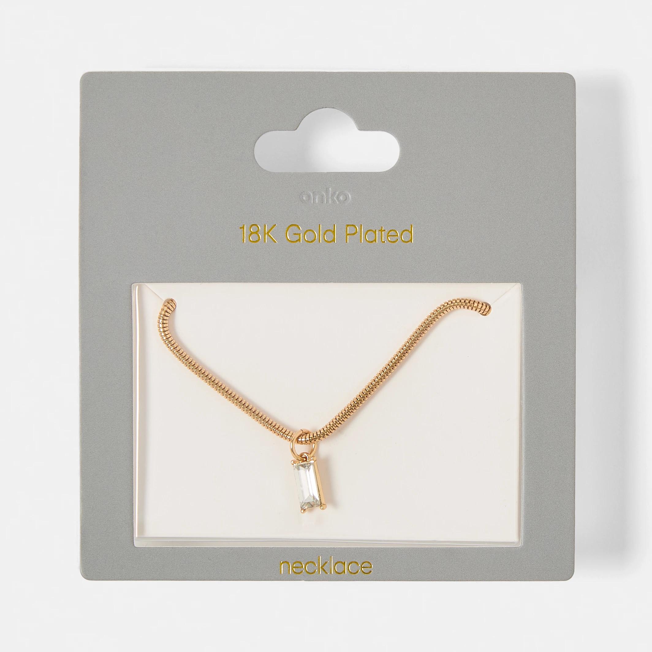 4 18K Gold Plated Snake Chain Necklace Gold, 4 of 4