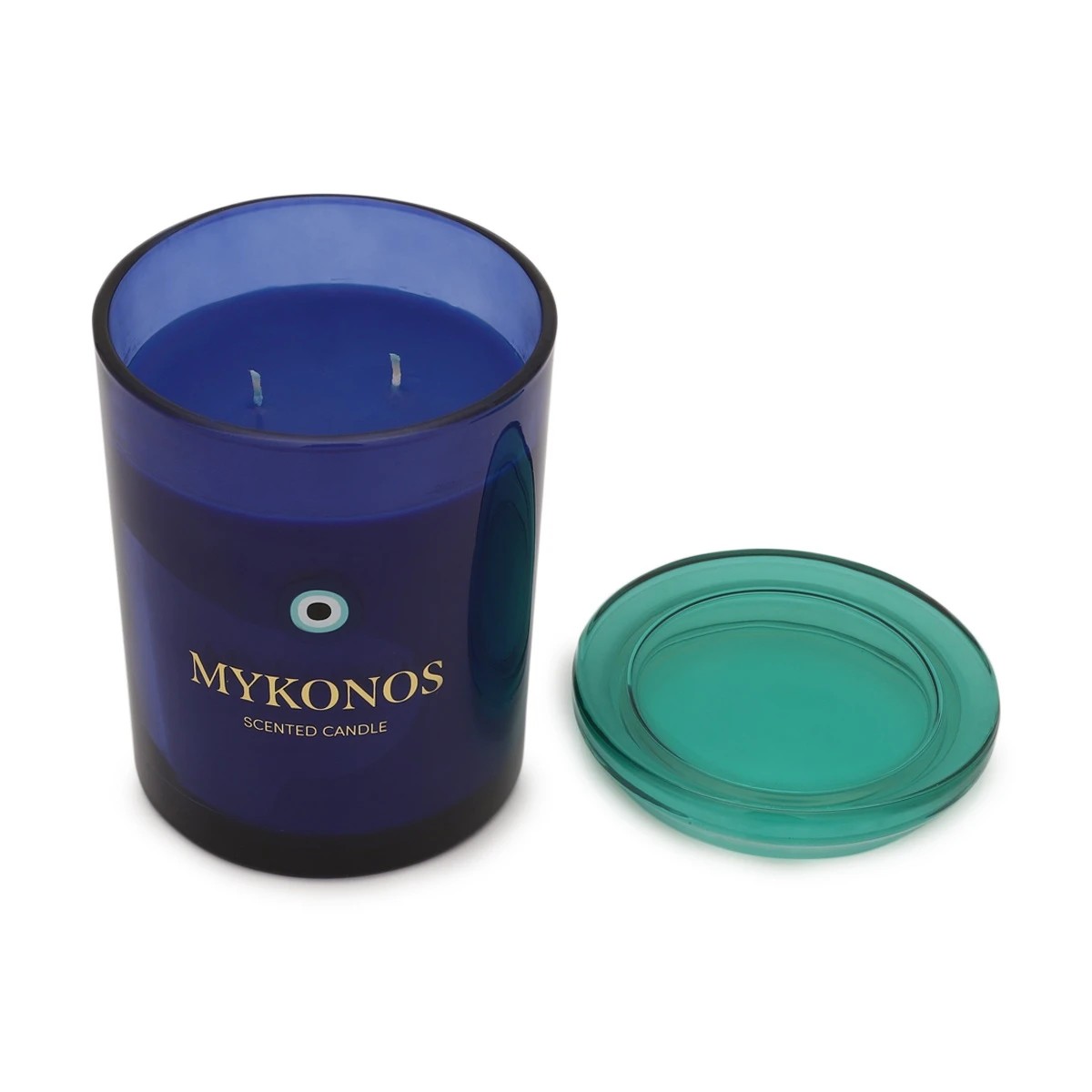 4 Mykonos Glass Candle, 4 of 4