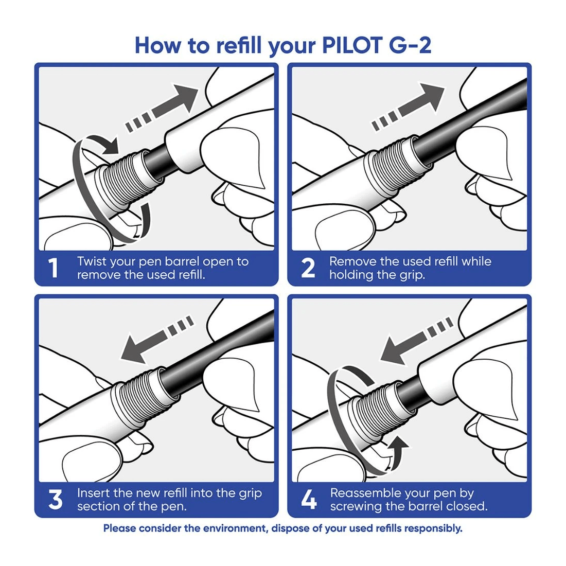8 PILOT G2 Retractable Gel Pen Fine 0.7mm Black 4 Pack, 8 of 8
