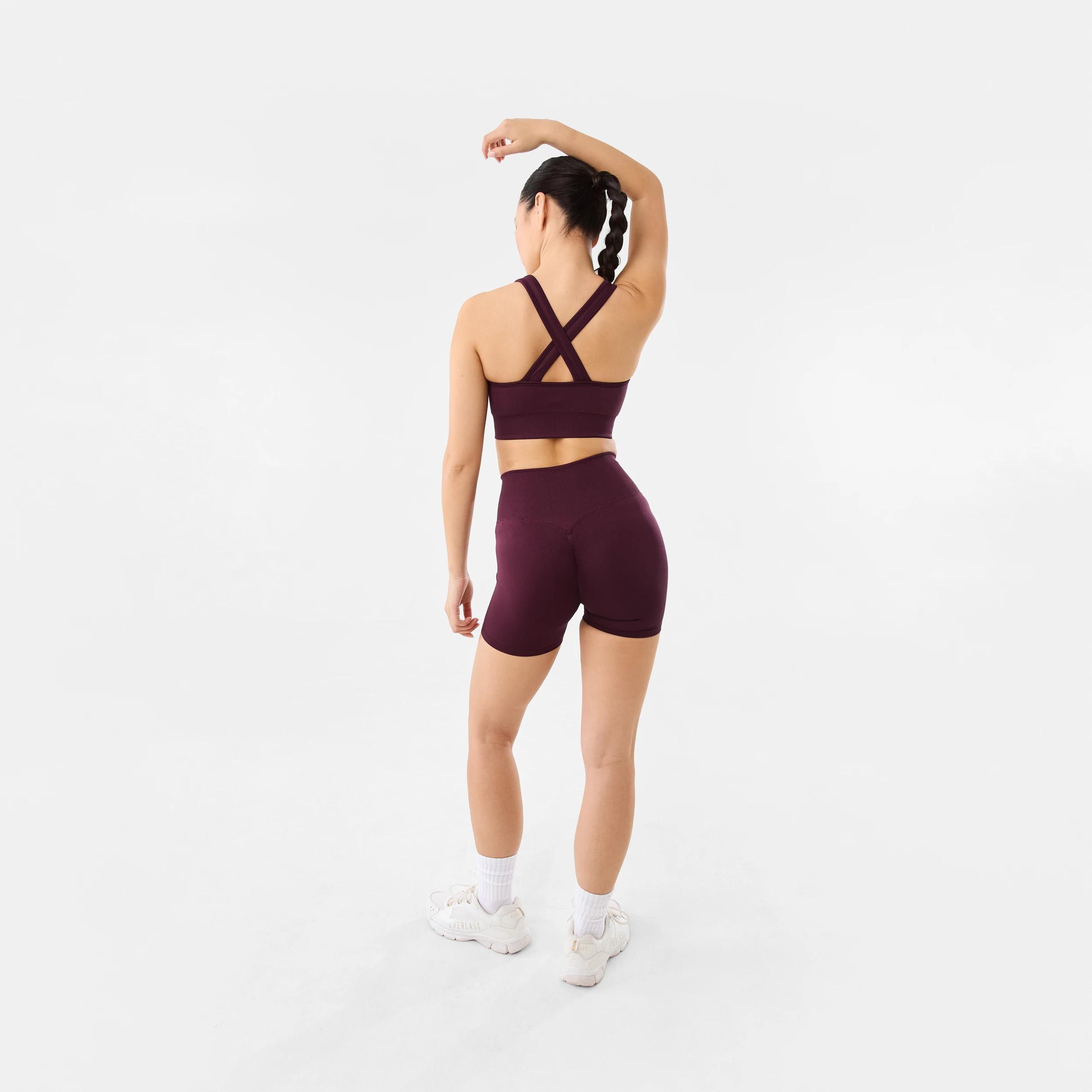 3 Everlast Womens Contour Seamfree Bike Shorts EVERLAST CHERRY LAQ, 3 of 7