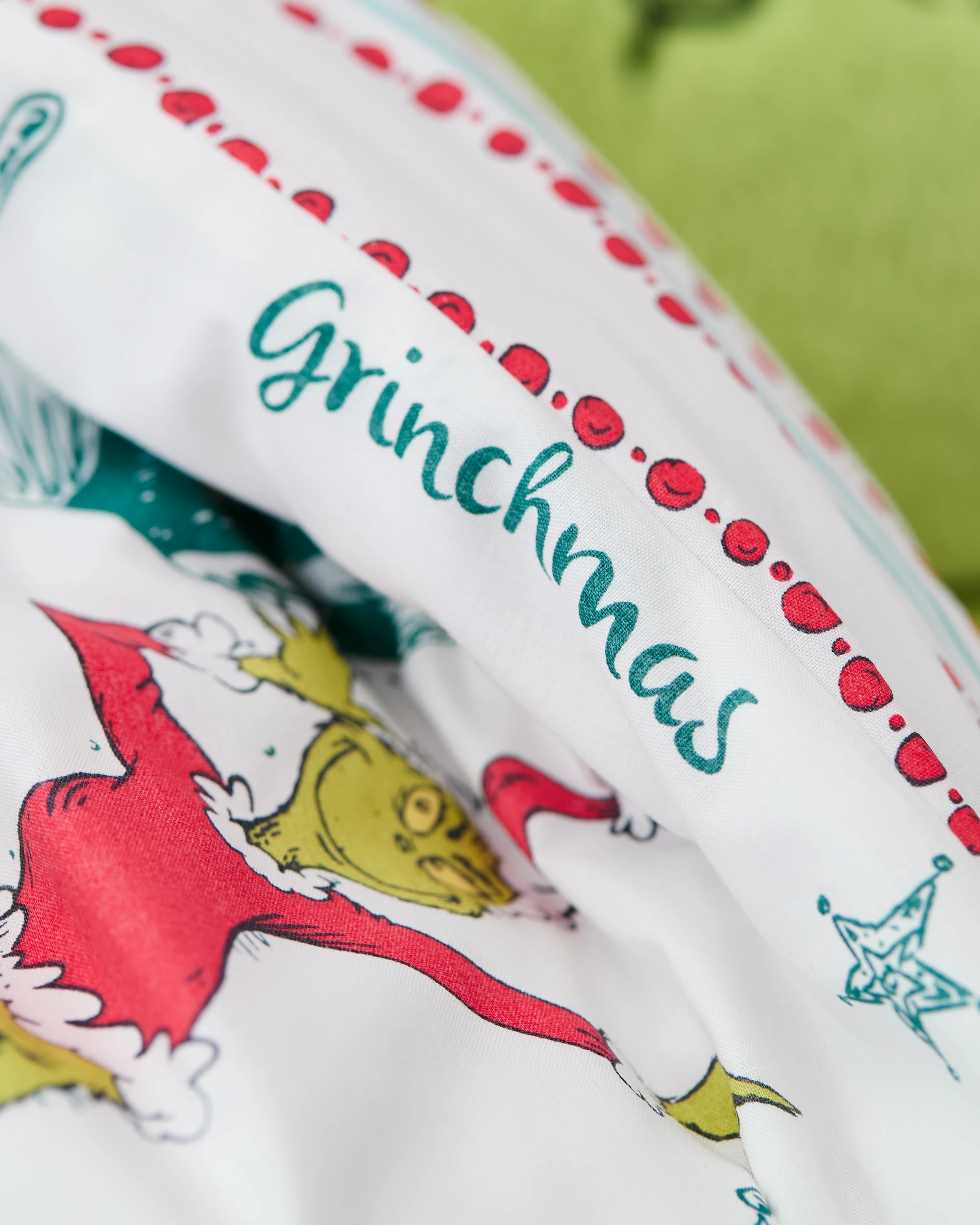 5 The Grinch Kids Christmas Grinch Quilt Cover Set - Double Bed - White, 5 of 8