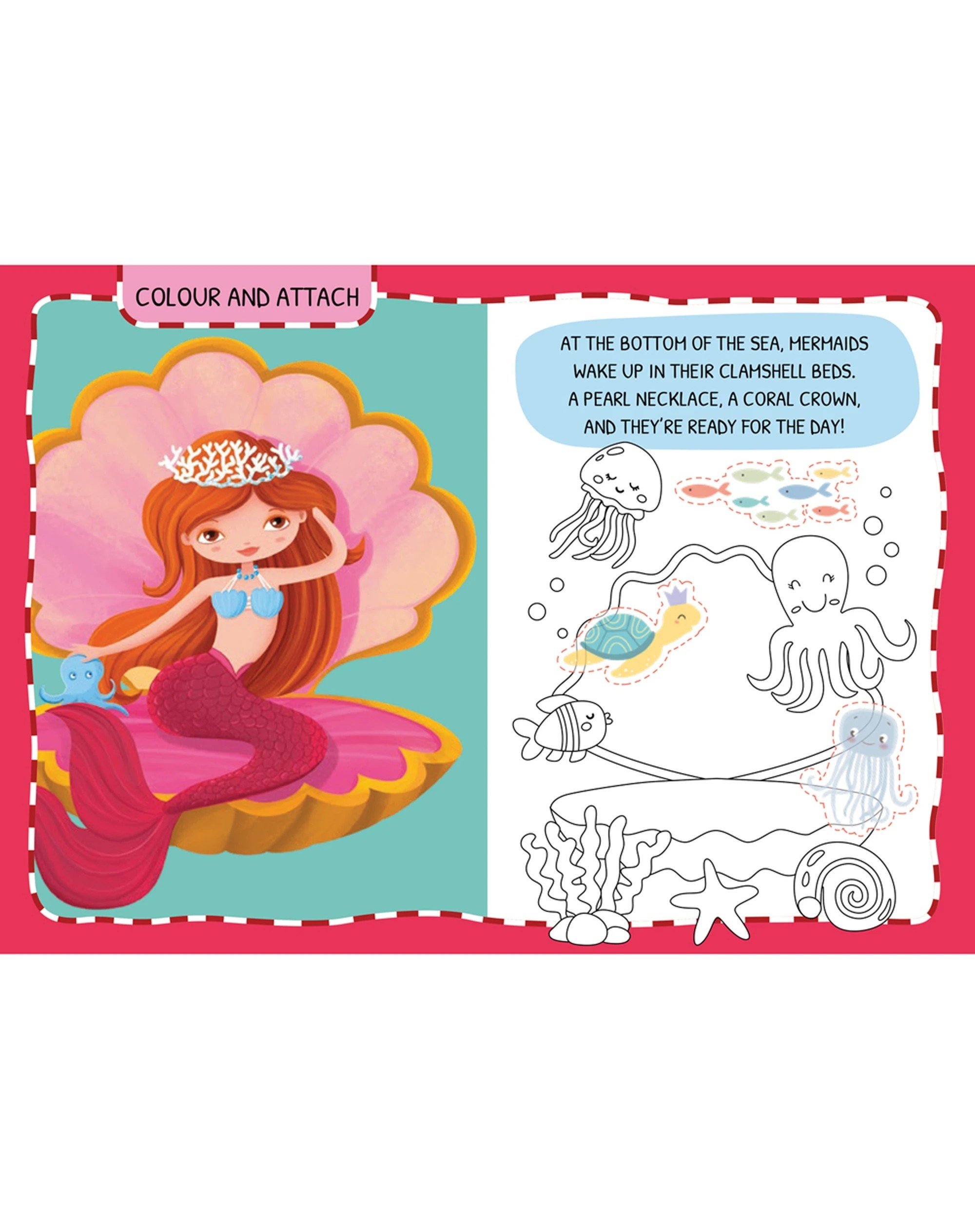 3 Sassi Arts Crafts Kids Children Activity Colouring Book Mermaids - Multi, 3 of 3