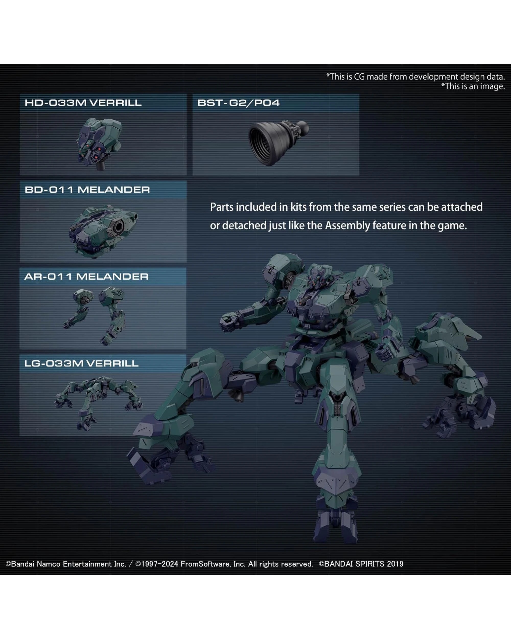 4 Bandai 30MM Armored Core VI Fires Of Rubicon Balam Industries BD-011 Melander Liger Tail Model Kit, 4 of 8