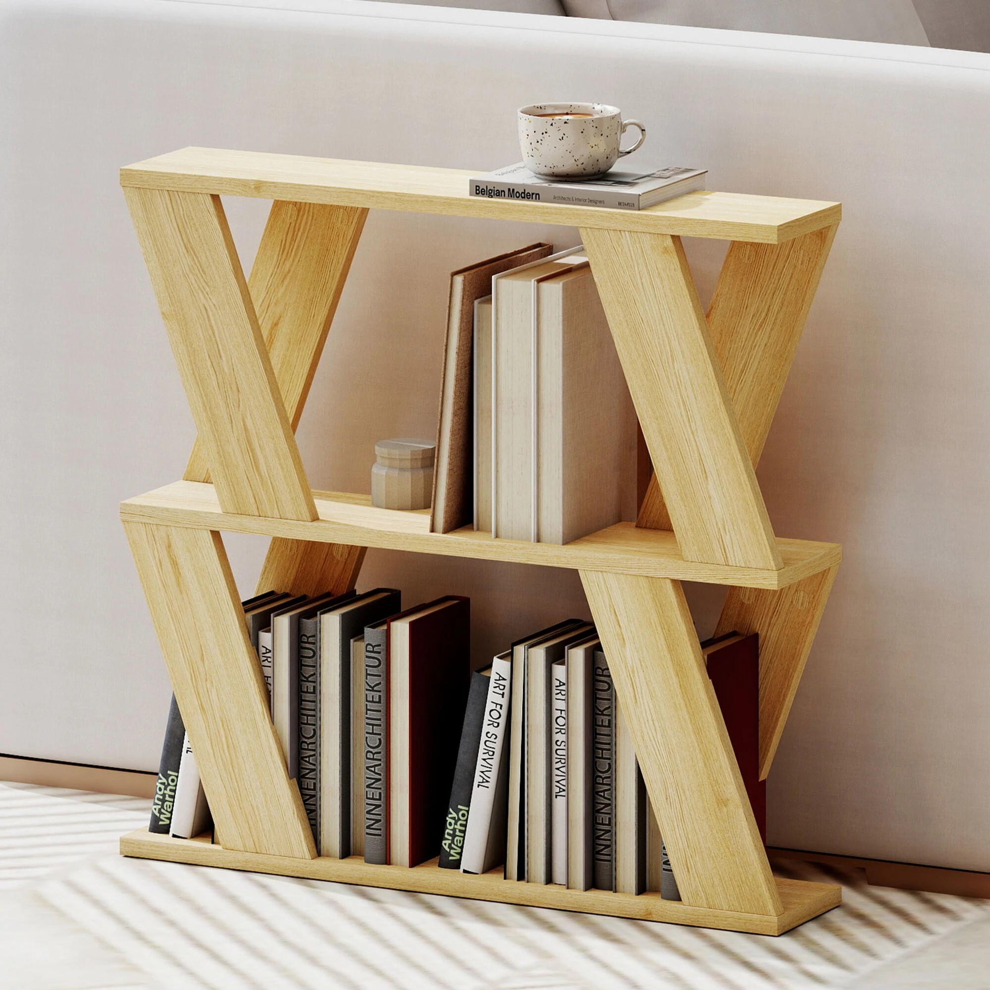 7 Levede Slim Side Table Two-Tier - Natural, 7 of 9