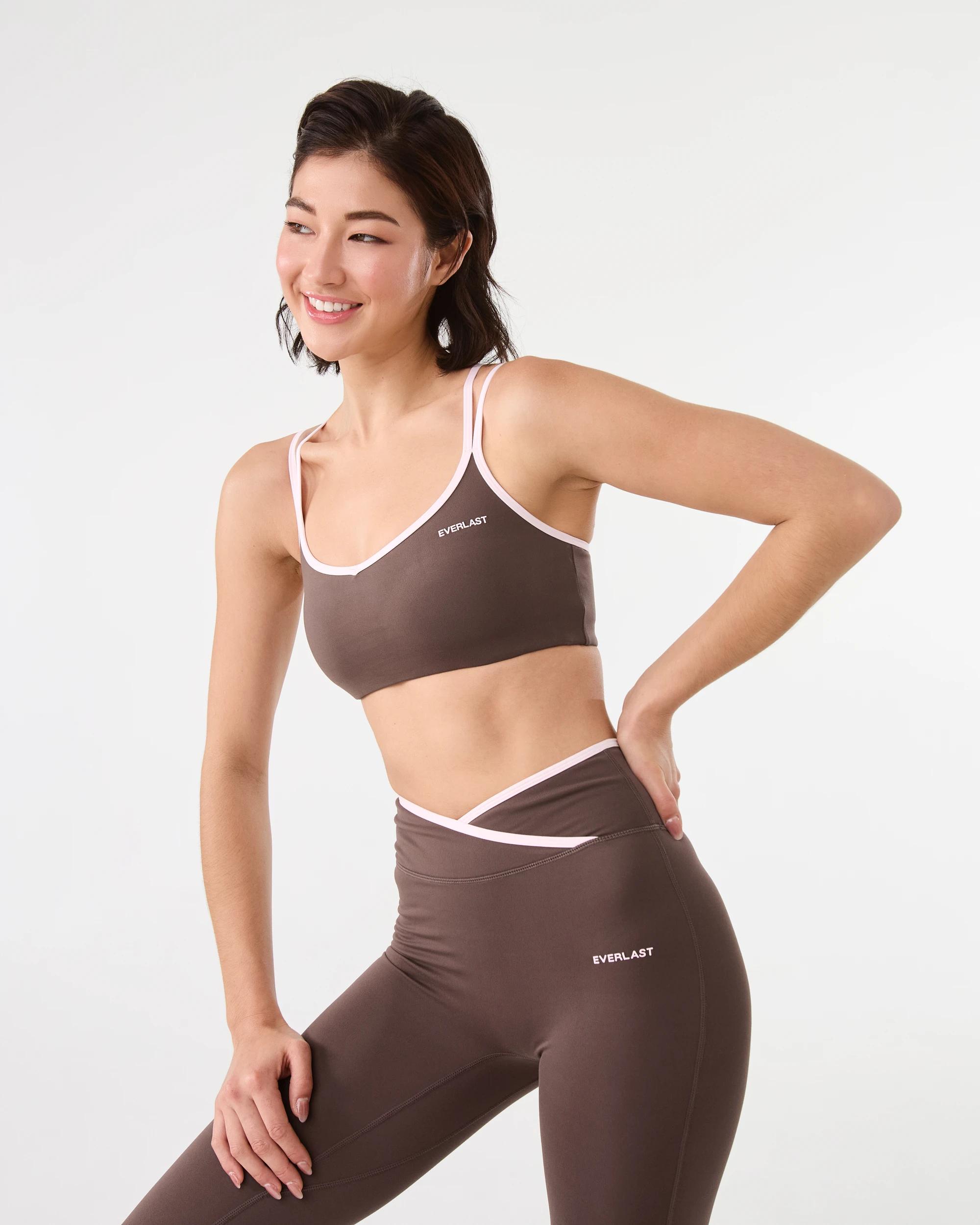 8 Everlast Womens Strappy Sports Bra Choc, 8 of 8