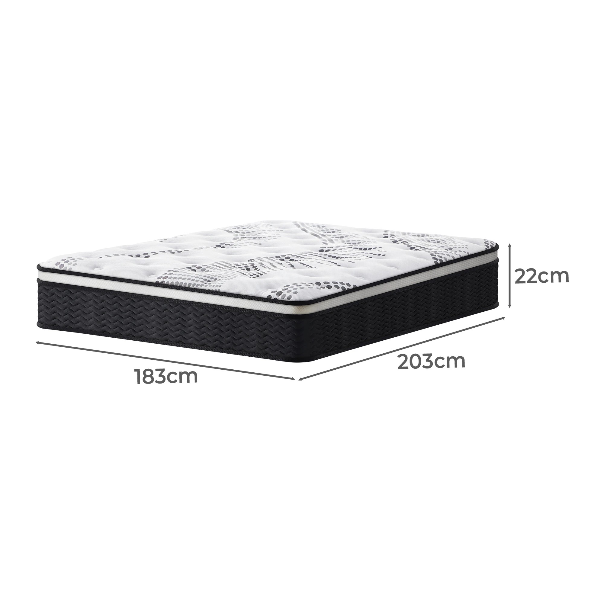 4 Bedra Bedding King Mattress Cool Gel Foam Euro Top Bed 22cm
 - Multi, 4 of 10