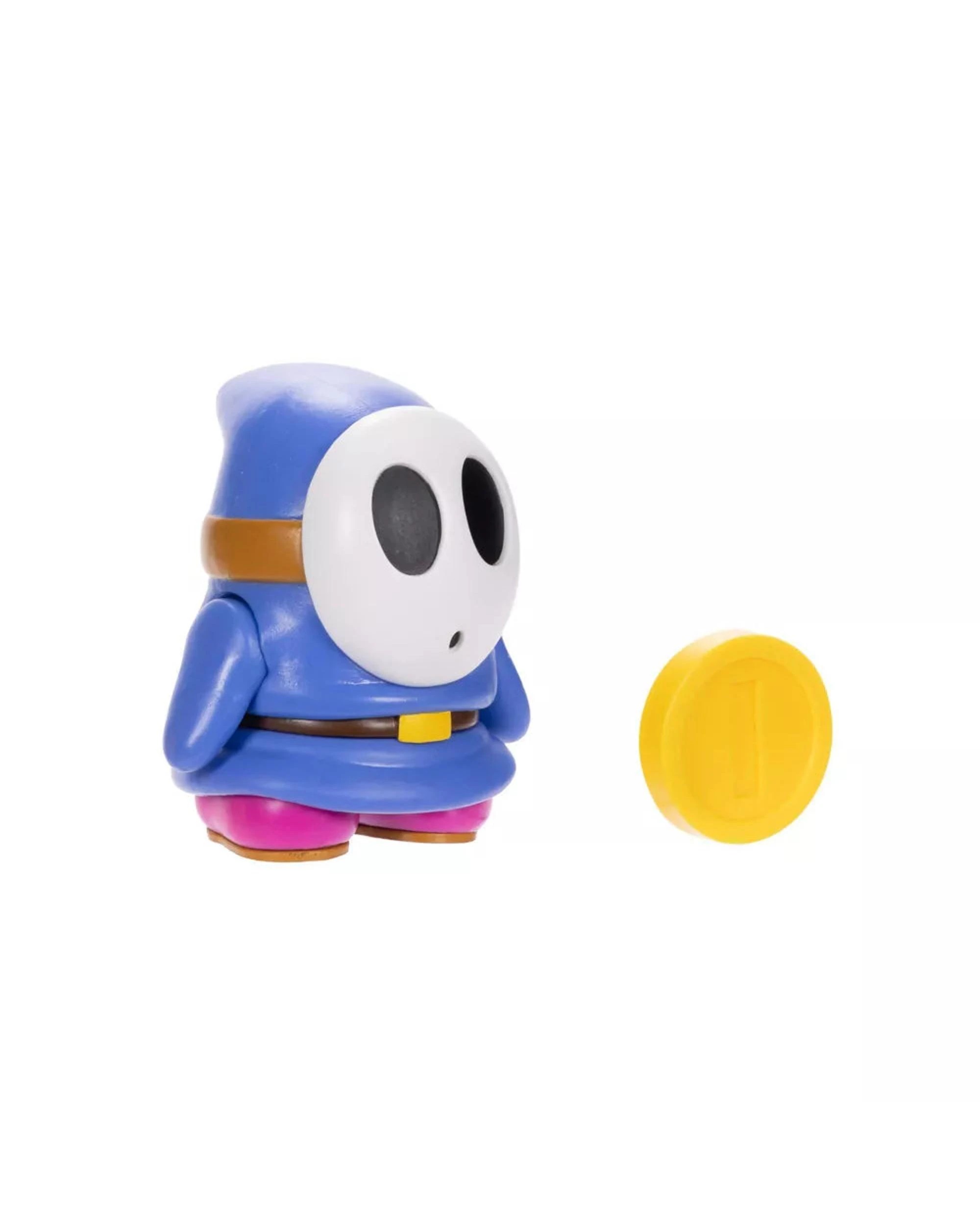 3 World Of Nintendo Super Mario 4 inch Figure Blue Shy Guy With Coin, 3 of 5