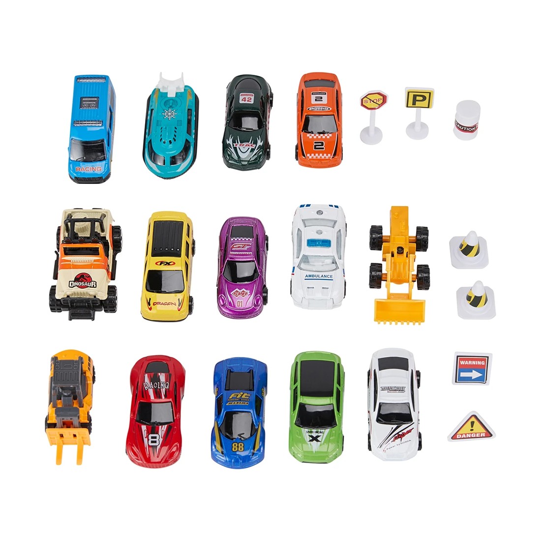 3 22 Piece Diecast Cars and Play Mat Set, 3 of 9
