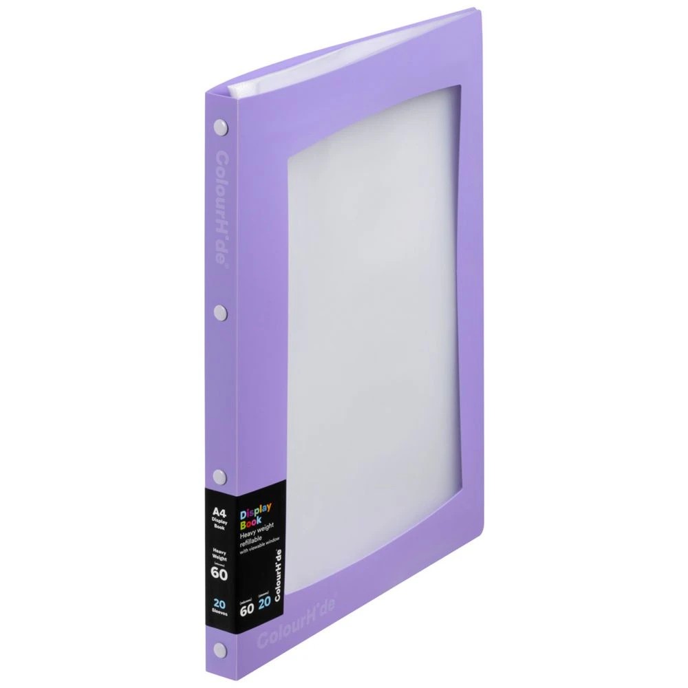 1 Colourhide Display Book Insert Cover 20 Sheets Lavender, 1 of 6