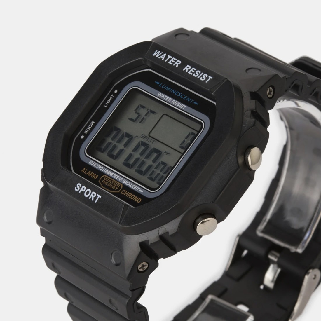 3 Square Digital Watch - Black, 3 of 5