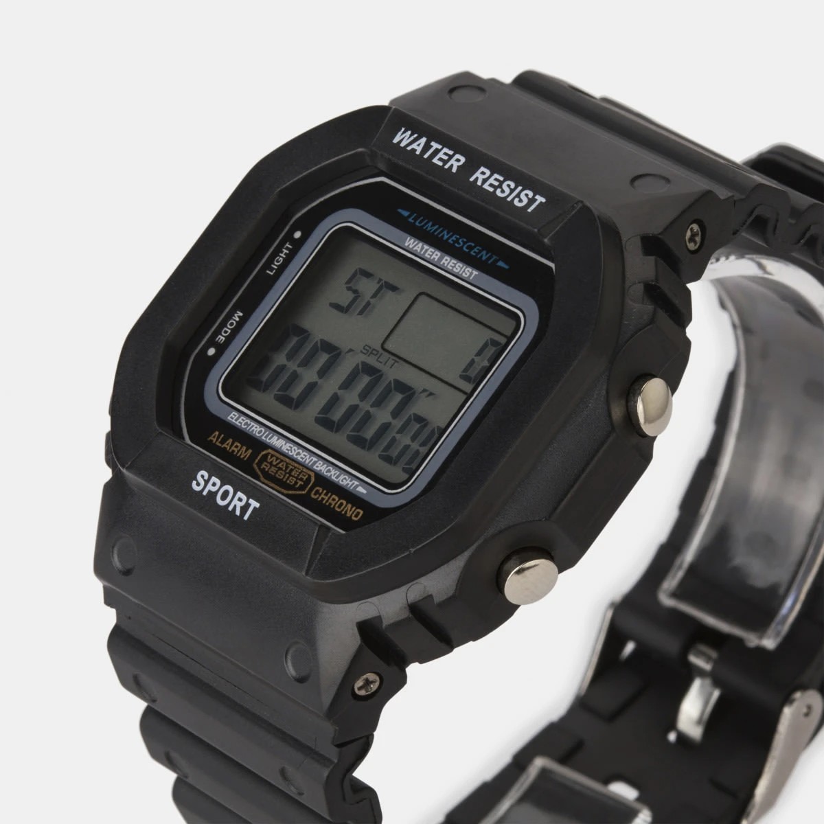 3 Square Digital Watch - Black, 3 of 5