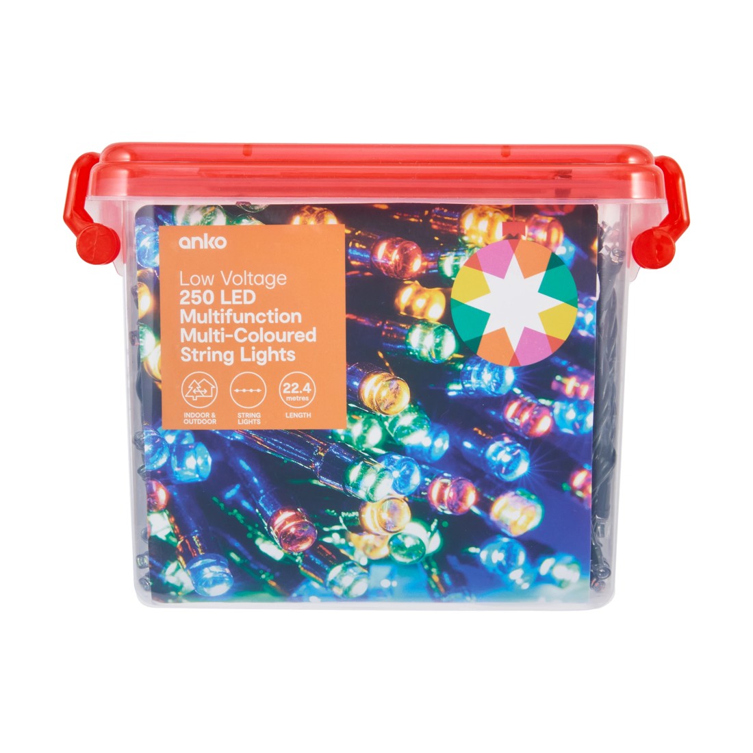 6 Low Voltage 250 LED Multifunction Multi-Coloured String Lights, 6 of 7