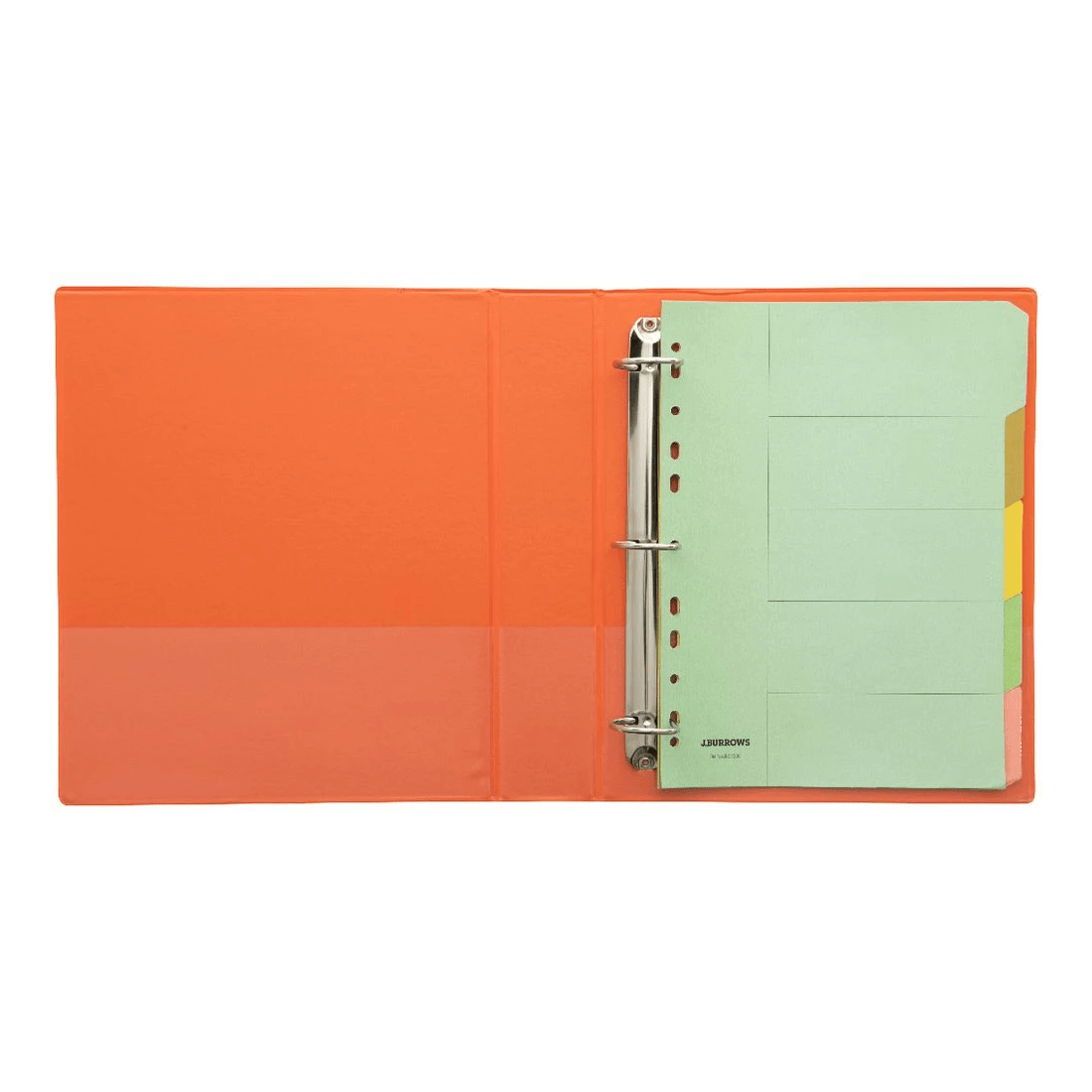 4 J.Burrows Insert Binder A4 3 D-Ring 38mm Orange, 4 of 6
