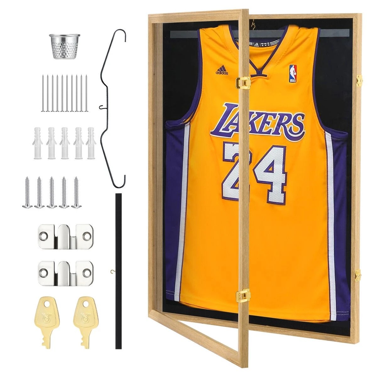 2 Ausway Jersey Shadow Box Frame Sports Memorabilia Display Case Wall Mounting Showcase Football Basketball Hockey, 2 of 7