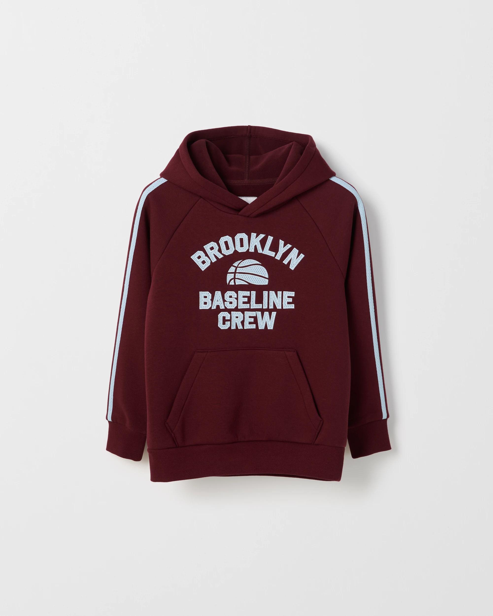 1 Target Kids Raglan Sleeve Heavyweight Popover Hoodie BURGUNDY, 1 of 1