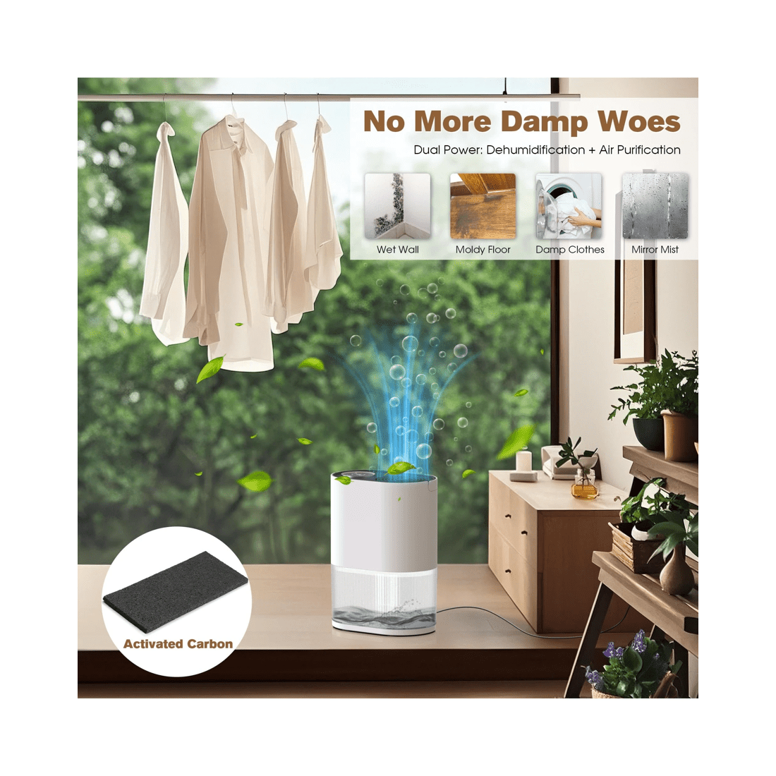 2 Advwin Air Dehumidifiers 2000ml Water Tank, 2 of 7