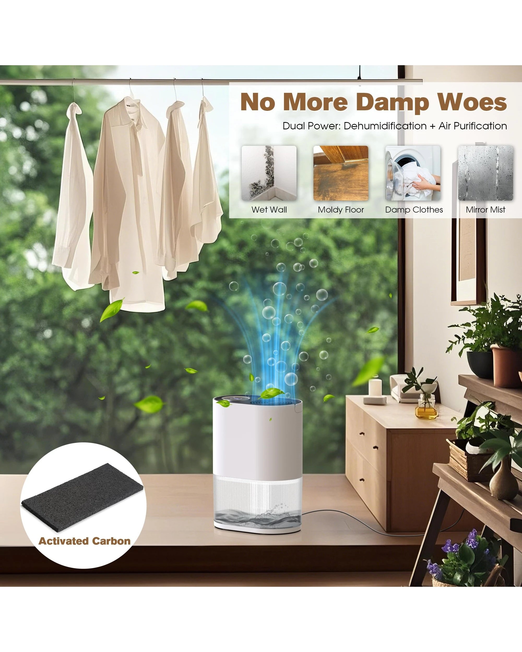 2 Advwin Air Dehumidifiers 2L with Constant Humidity, 2 of 6
