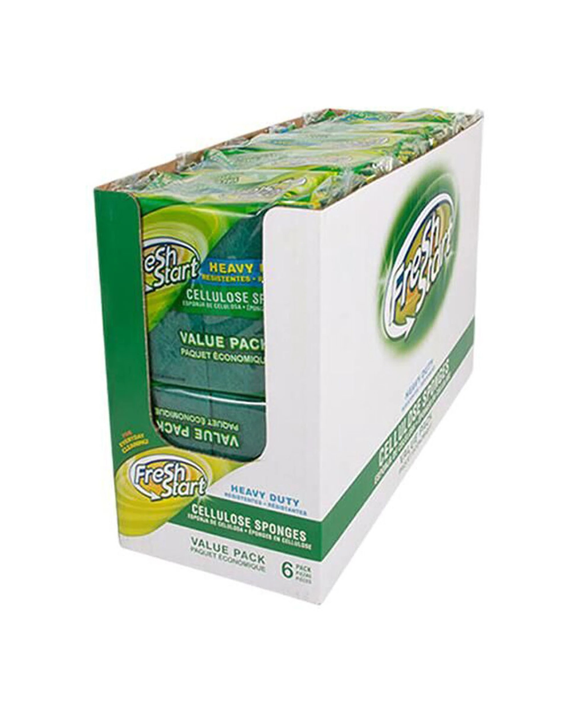 4 Fresh Start 5x 6pc Heavy Duty Cellulose Dishwashing Sponge Scour Pad Value - Multi, 4 of 5