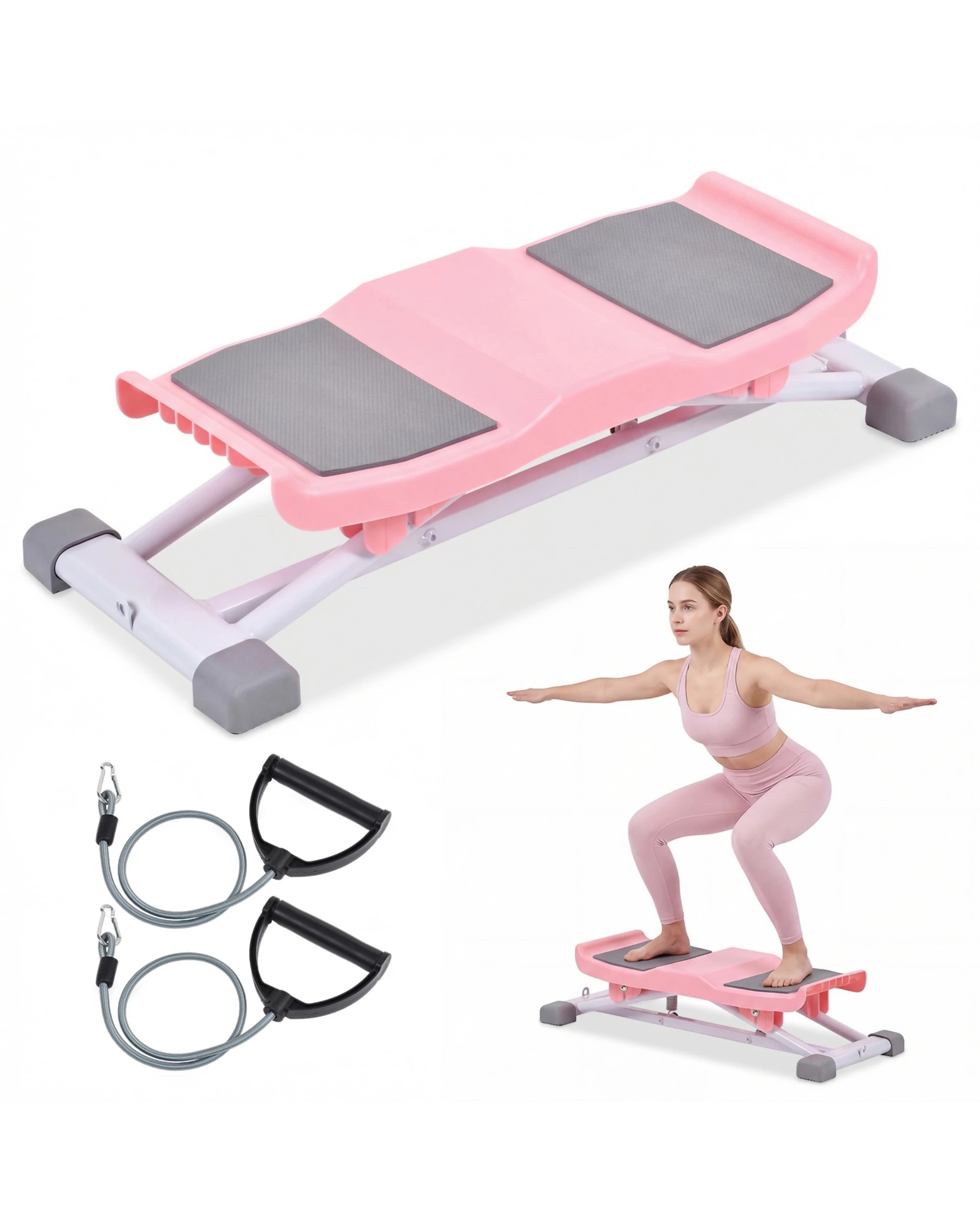 8 Advwin Balance Board Trainer for Home, Ski Simulator Balance Machine Pink, 8 of 8