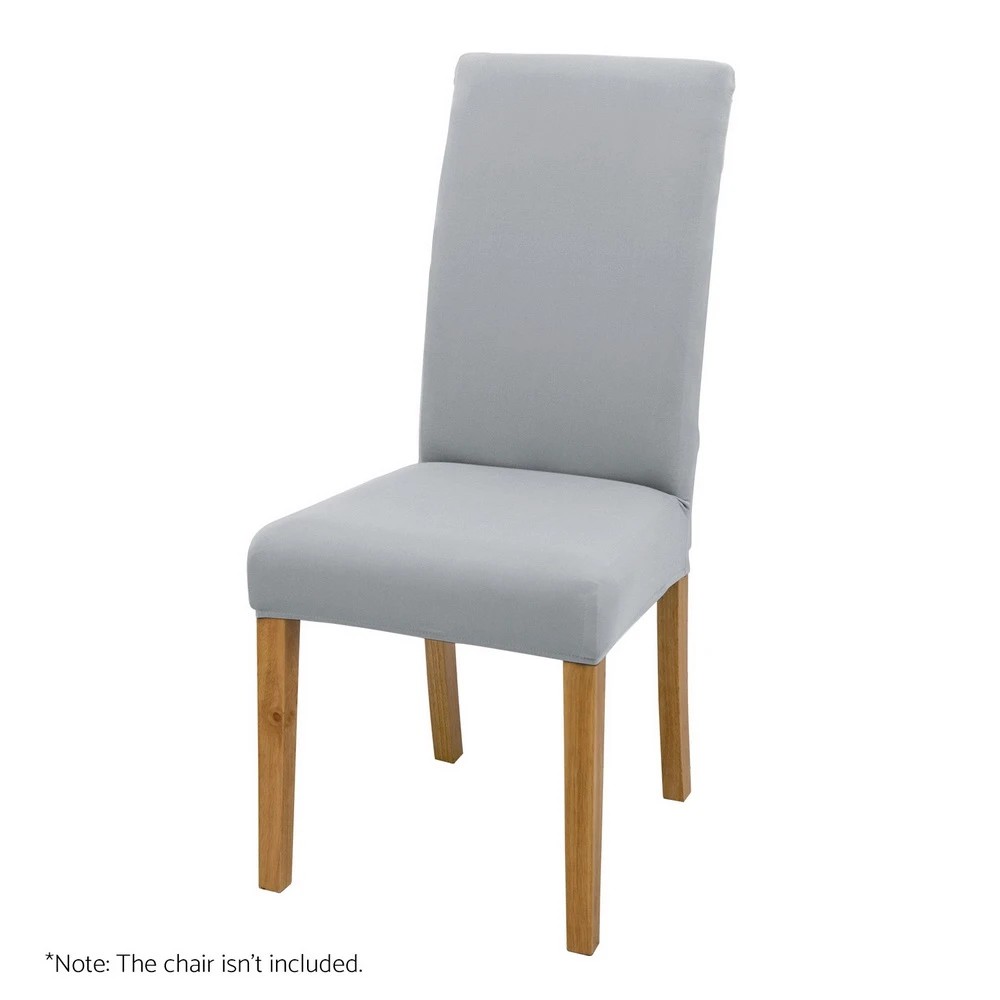 1 Artiss Dining Chair Covers 4x Slipcovers Spandex Stretch Banquet Wedding - Grey, 1 of 6