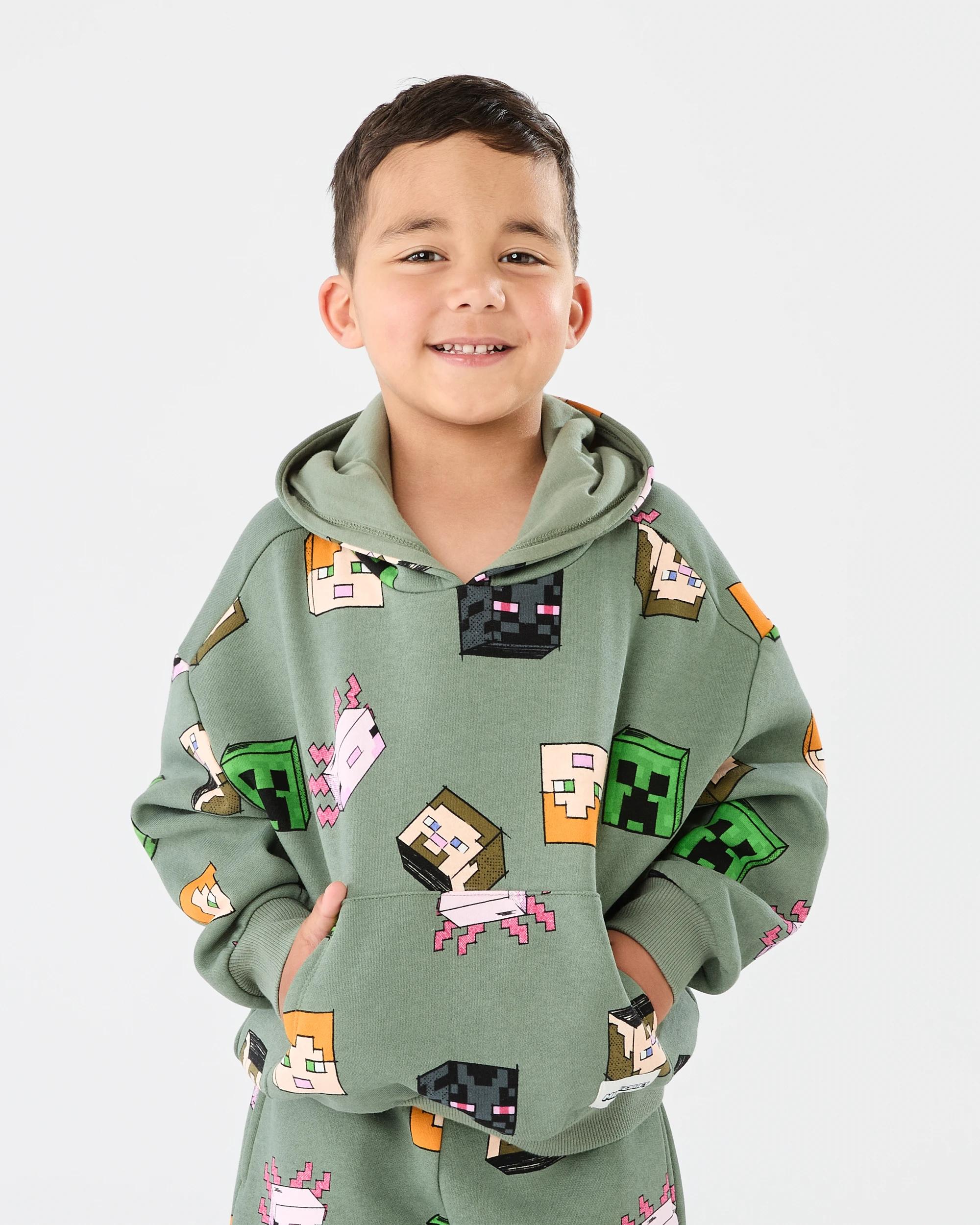 1 Minecraft License Oversized Print Hoodie Minecraft, 1 of 6
