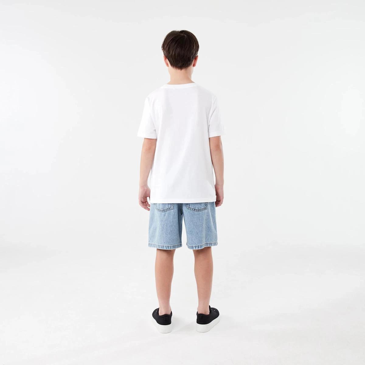 6 Longline Denim Shorts LIGHT WASH DENIM, 6 of 6