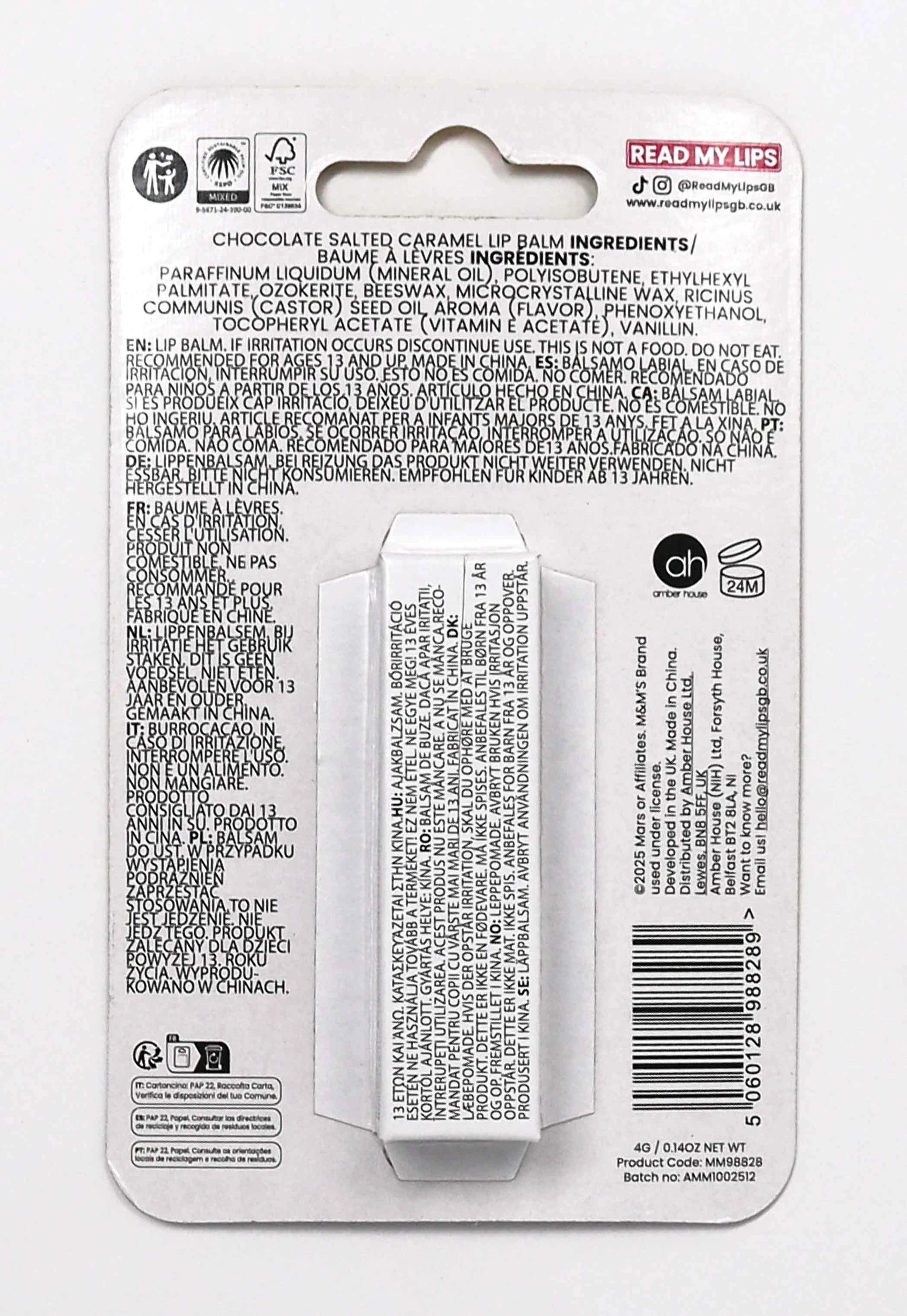 2 M&M’s Read My Lips Lip Balm 4g - Chocolate Salted Caramel Flavoured, 2 of 6