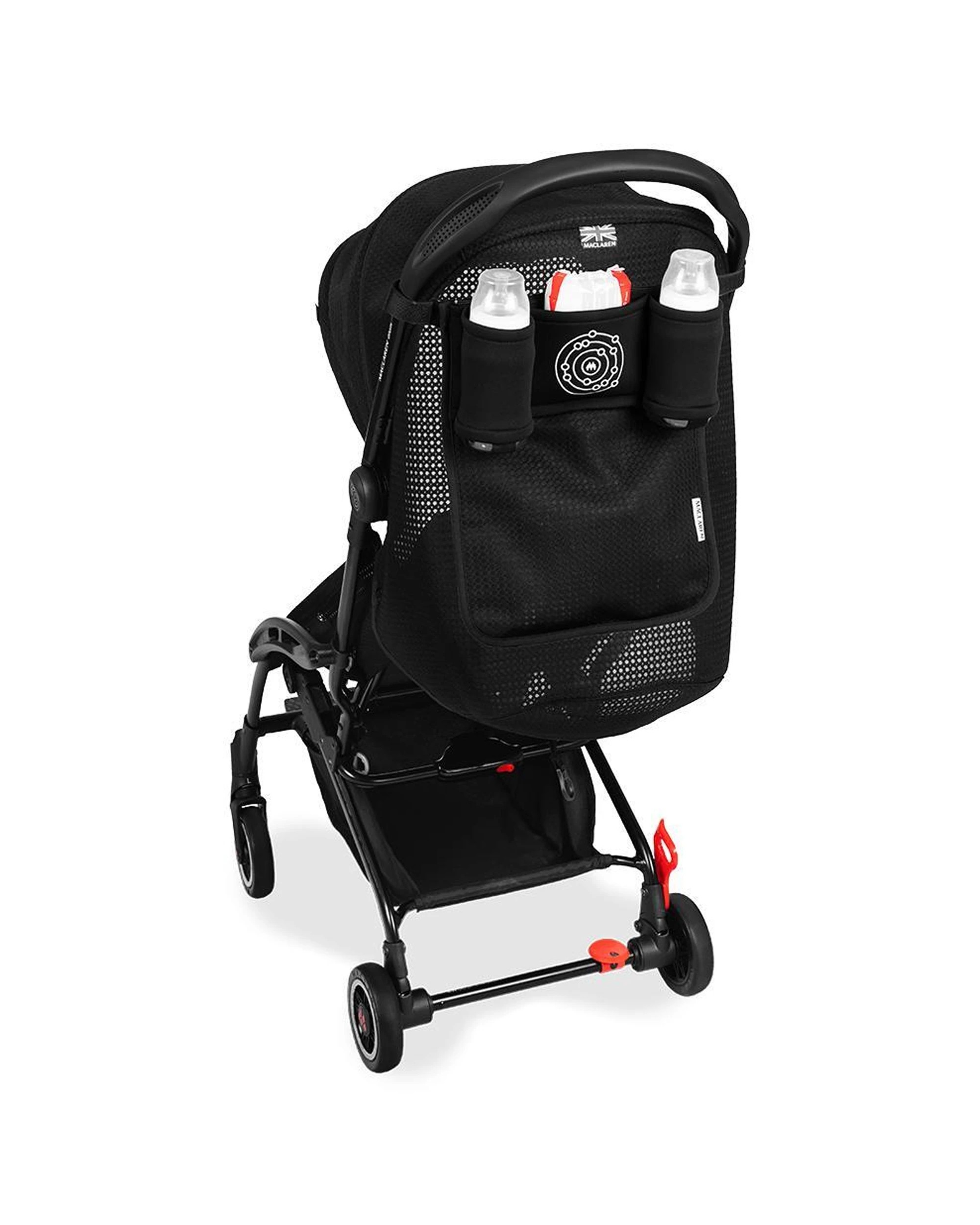 2 Maclaren Atom Organiser Pram Accessory Two Bottle Holders Birth And Up - Black, 2 of 2