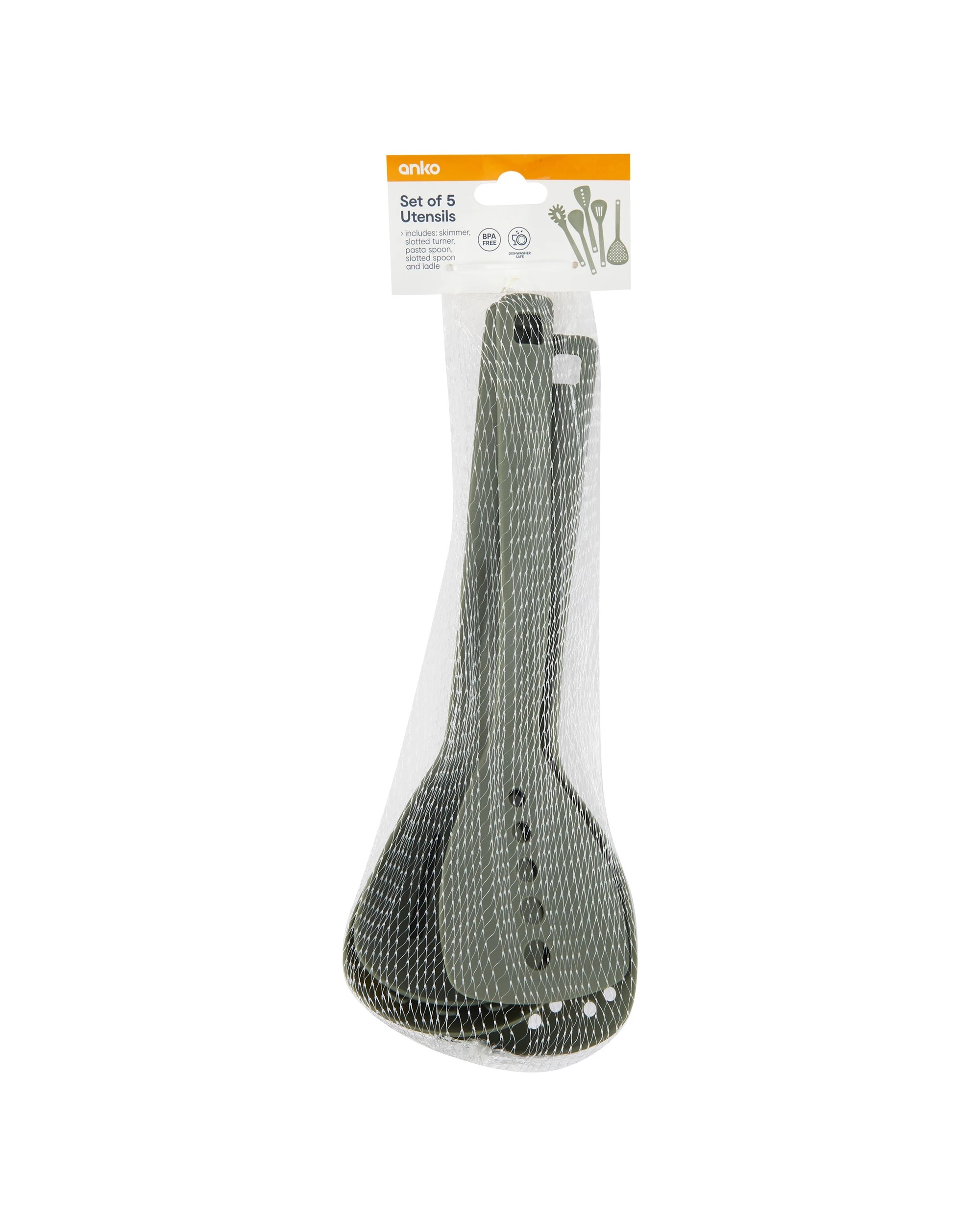 8 Set of 5 Utensils - Green, 8 of 8