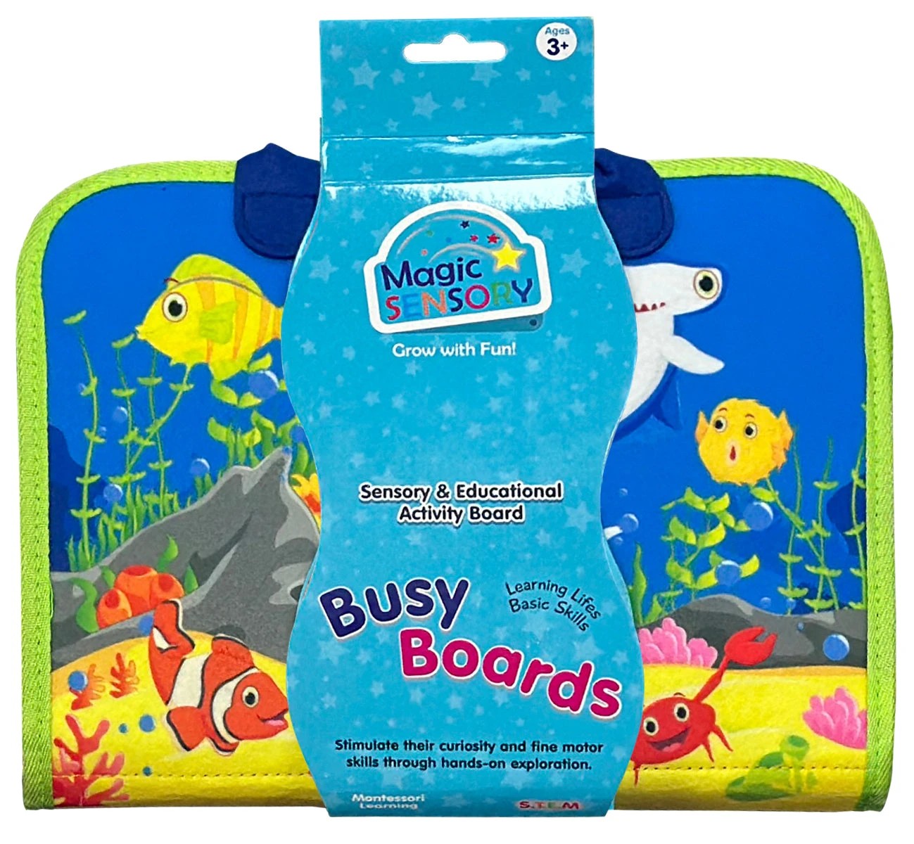 1 Magic Sensory Busy Board Blue, 1 of 10
