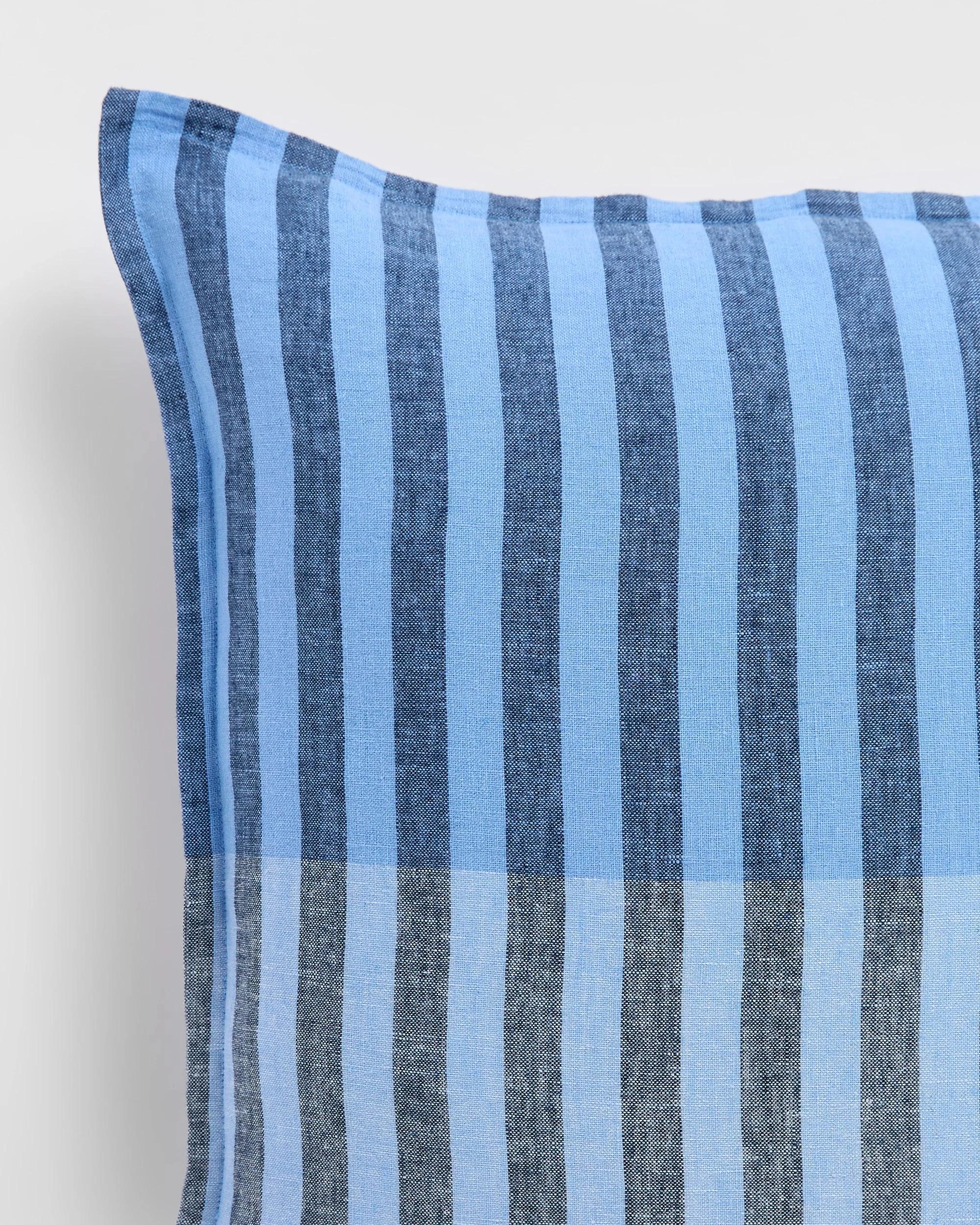 3 Target Two Tone Stripe Linen Stripe Cushion - Blue Bonnet - Blue, 3 of 3