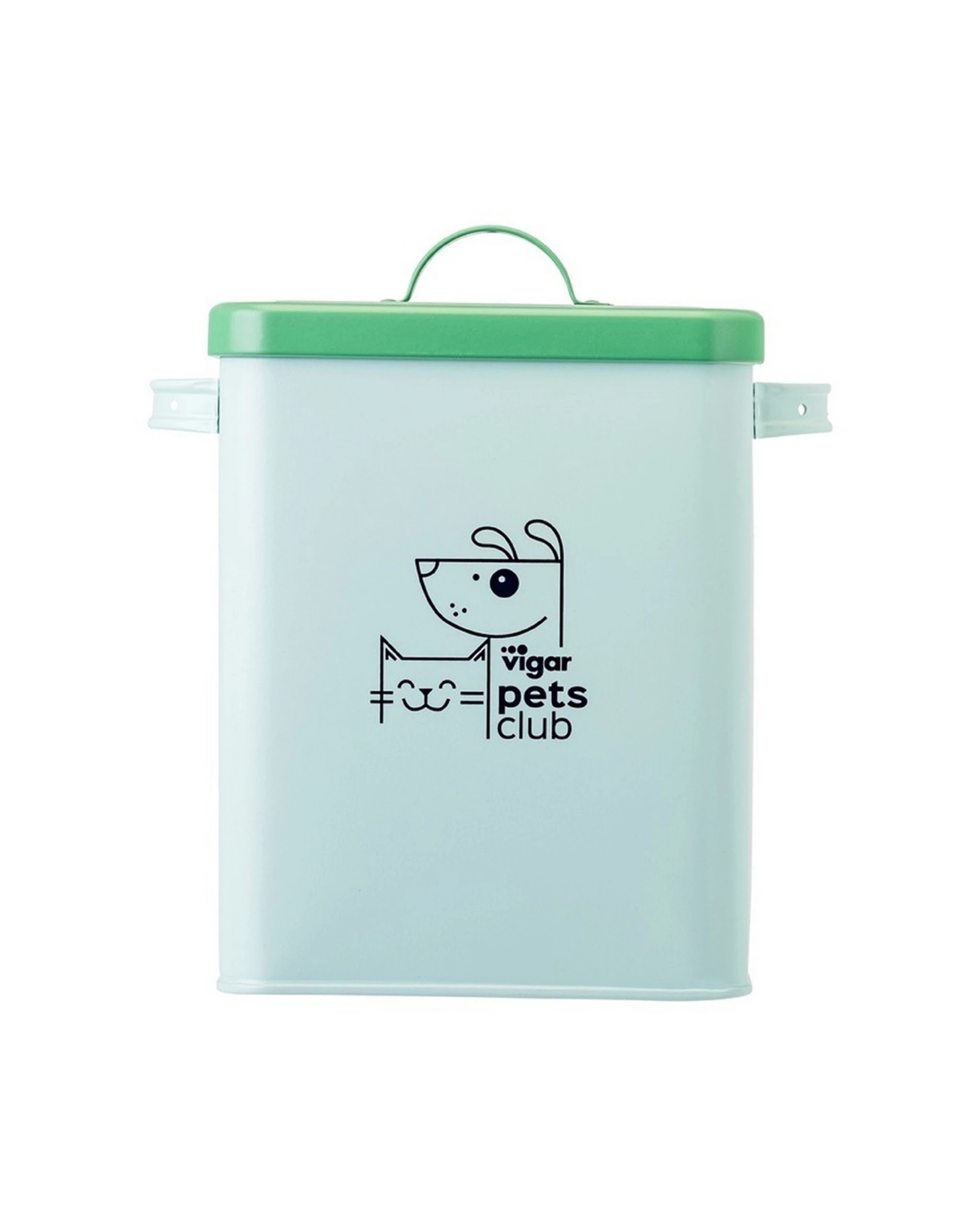 2 Vigar Pets Club Small 5L Cat Dog Pet Food Metal Storage Container with Lid - Green, 2 of 3