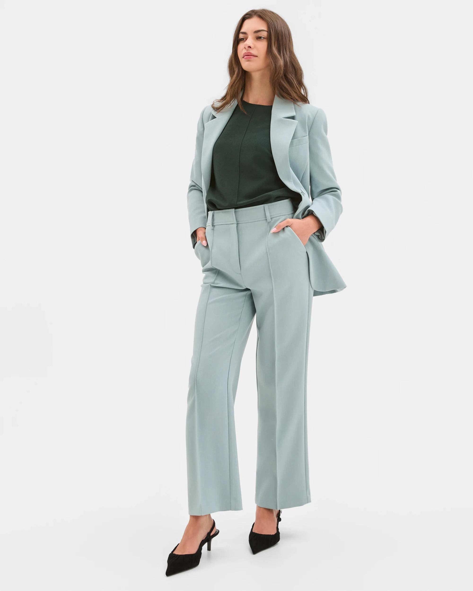 1 Target Petites Petites Straight Leg Pintuck Pants SLATE, 1 of 6