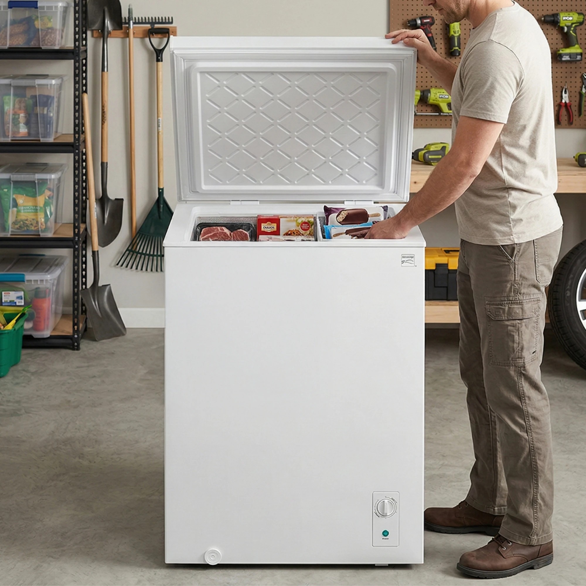 2 Kenmore Chest Freezer 143L 5 Star Fridge Mode - White, 2 of 7