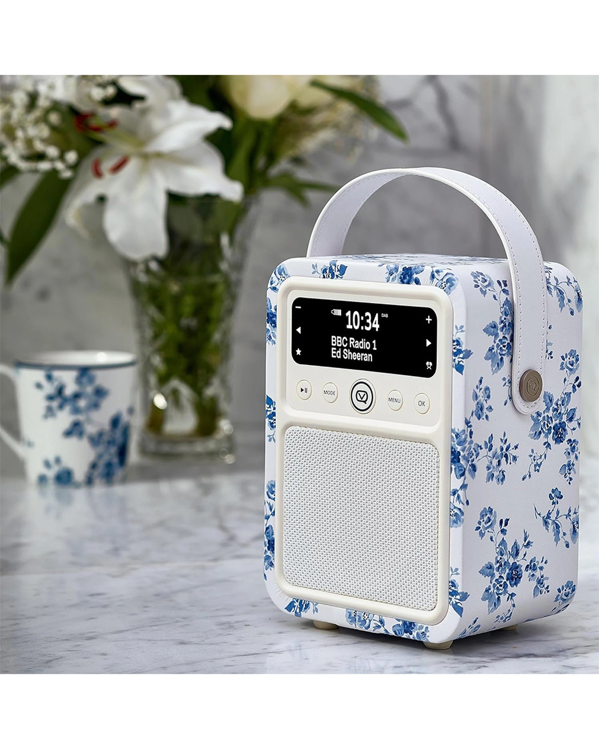5 VQ Monty DAB+ Digital FM Radio Bluetooth Speaker Laura Ashley Designer China Rose - Pattern, 5 of 6