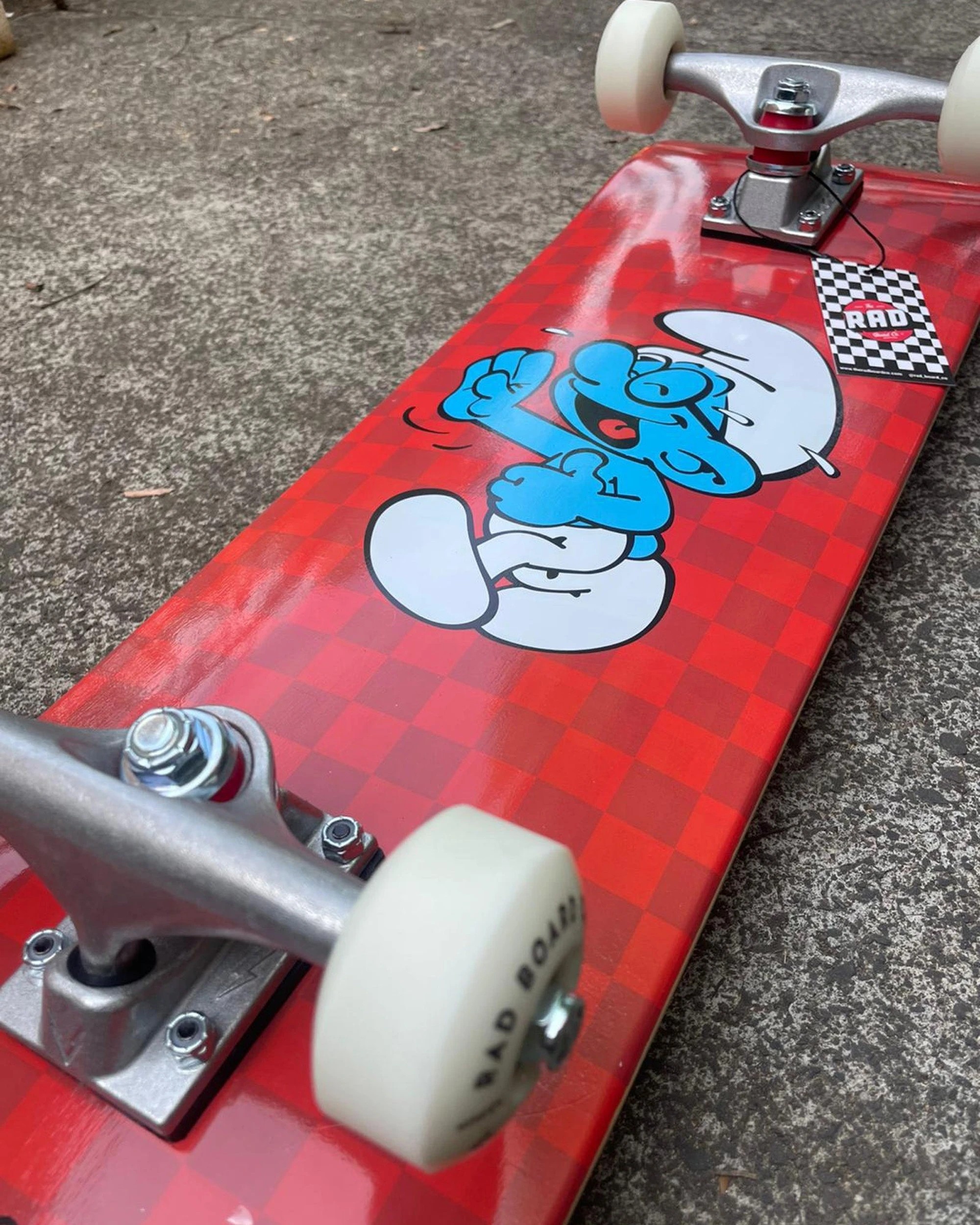 5 Rad Board Co Smurfs Complete Skateboard Dude Crew Brainy Laughing 7.75 Inch - Multi, 5 of 7