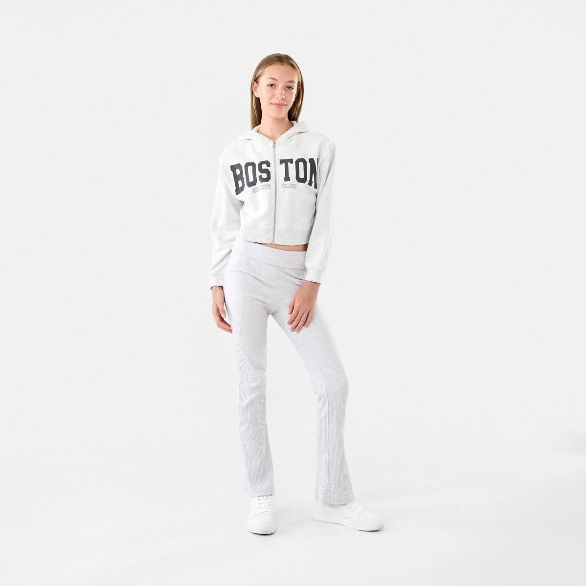 6 Cropped Print Zip Through Hoodie Boston, 6 of 9