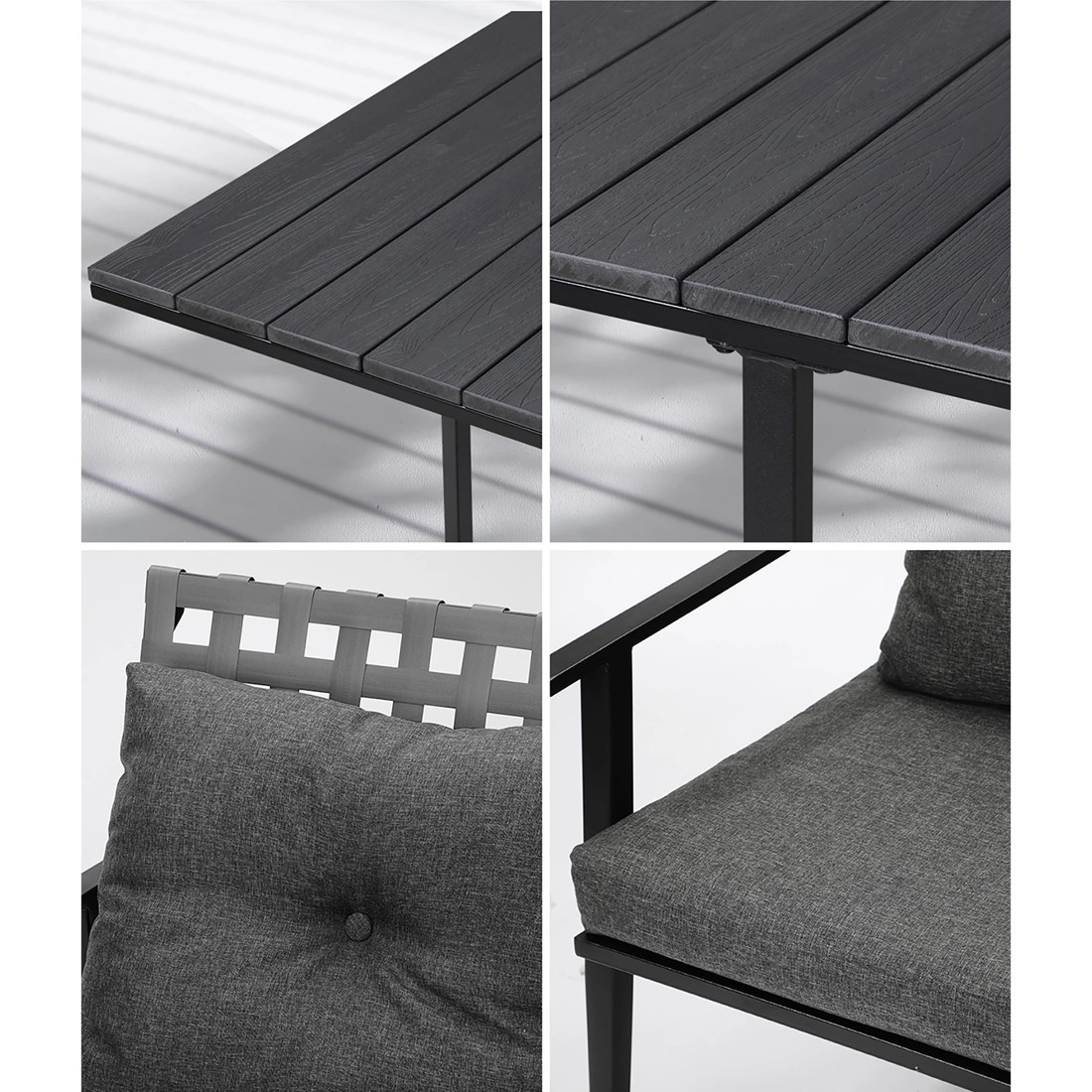 5 Livsip Outdoor Dining Set Patio Furniture Setting Rattan Chairs and Chairs 5PCS - Multi, 5 of 9