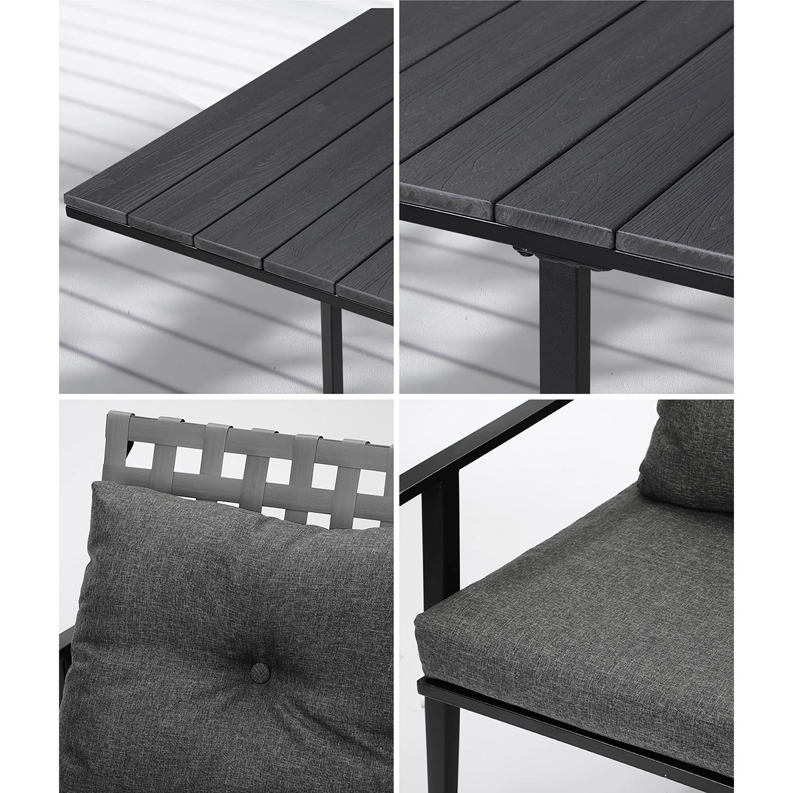 5 Livsip Outdoor Dining Set Patio Furniture Setting Rattan Chairs and Chairs 5PCS - Multi, 5 of 9