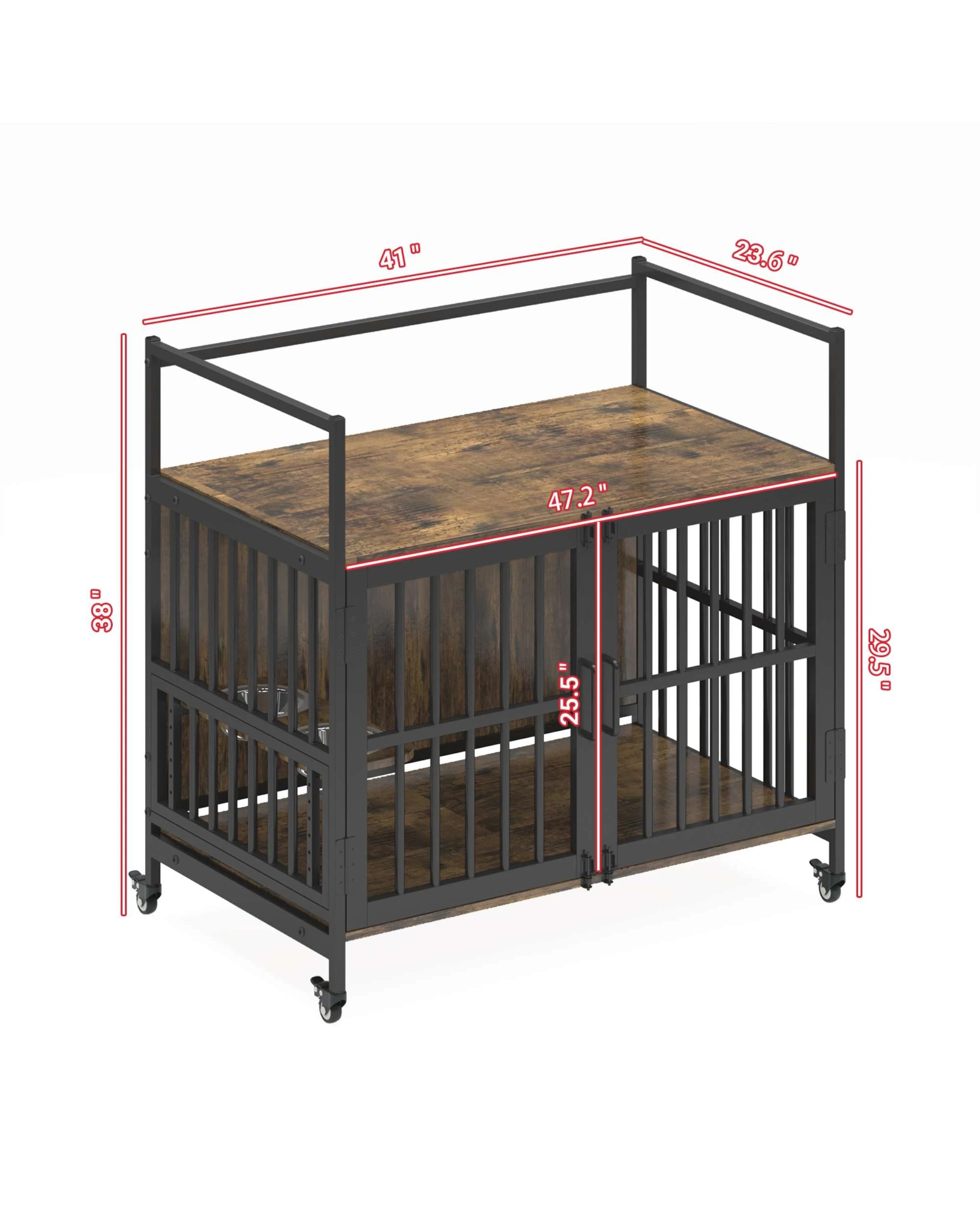 9 Advwin Dog Crate Furniture Heavy Duty Dog Cage Sturdy Dog Kennel, 9 of 9