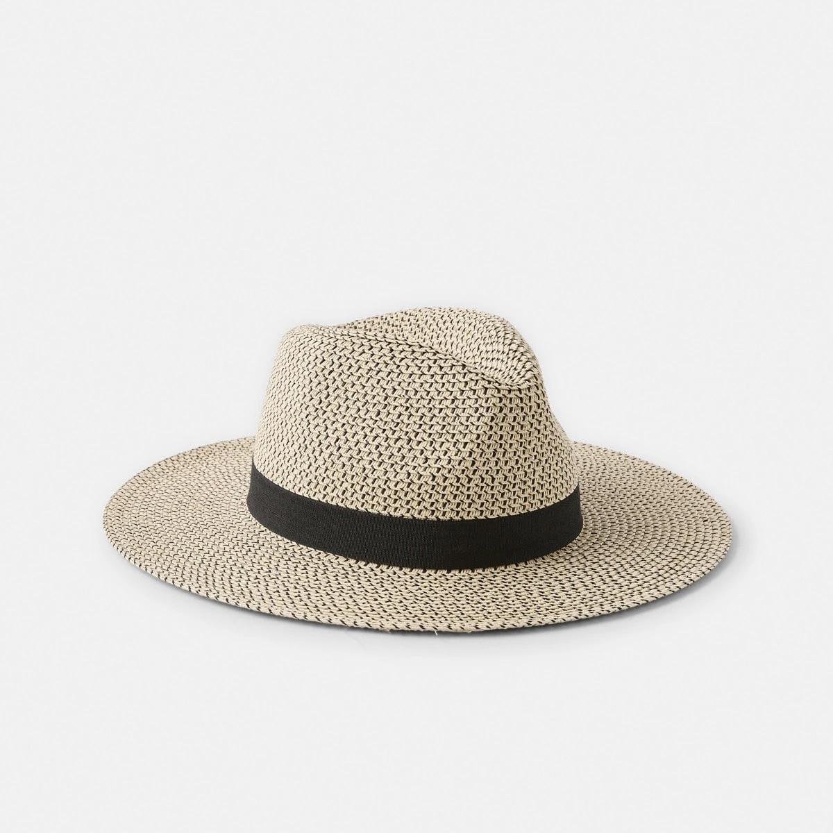 1 Melange Fedora Hat Natural, 1 of 5