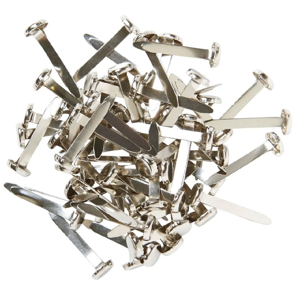 2 J.Burrows 25mm Paper Fasteners Silver 100 Pack, 2 of 3