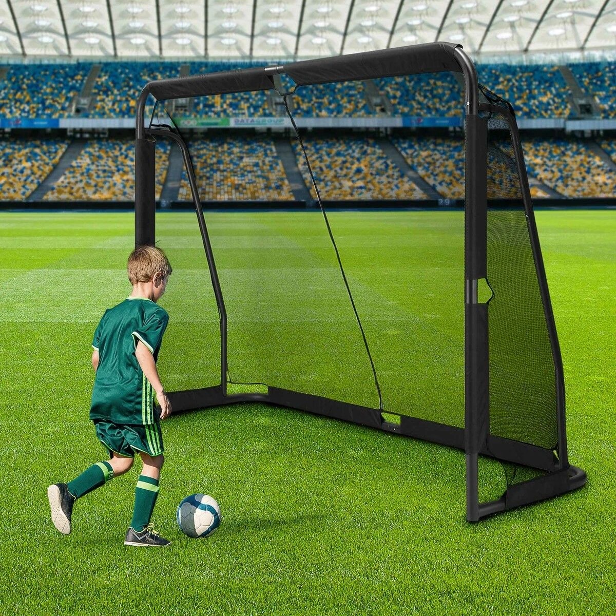 3 Ausway Soccer Goal Football Net Set Metal Frame Backyard Game, 3 of 6