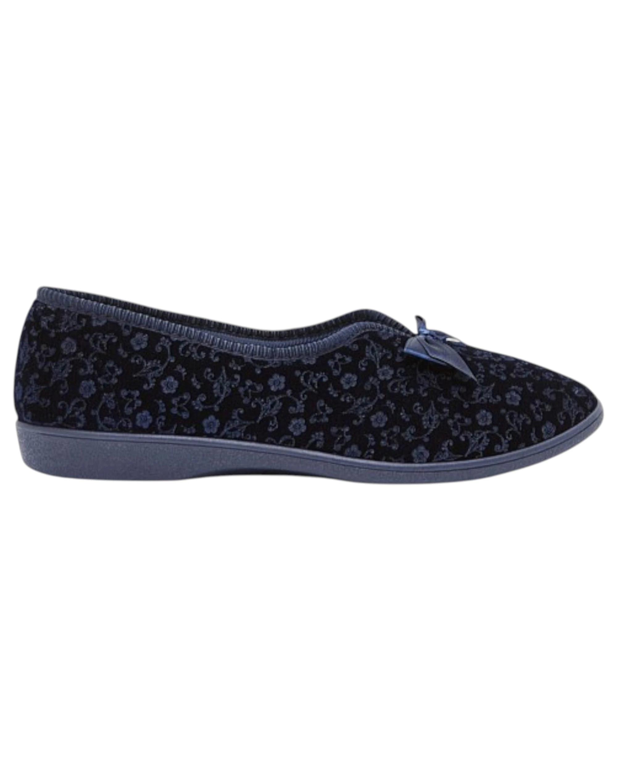 5 Grosby Womens Valerie 2 Comfortable Printed Indoor Slippers Navy NAVY, 5 of 5