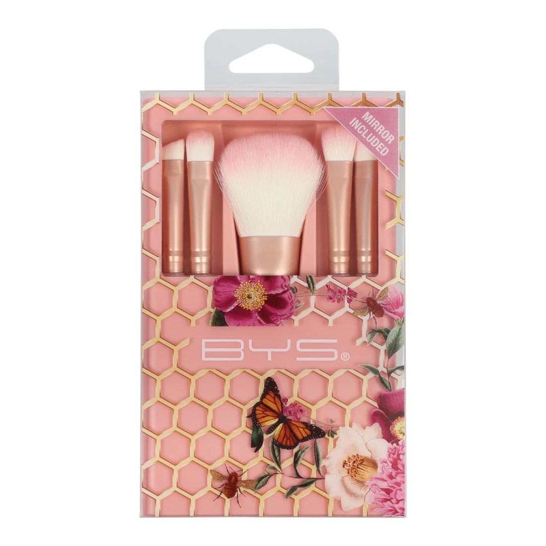 1 BYS Queen Bee 5 Piece Makeup Brush Kit - Rose Gold, 1 of 5