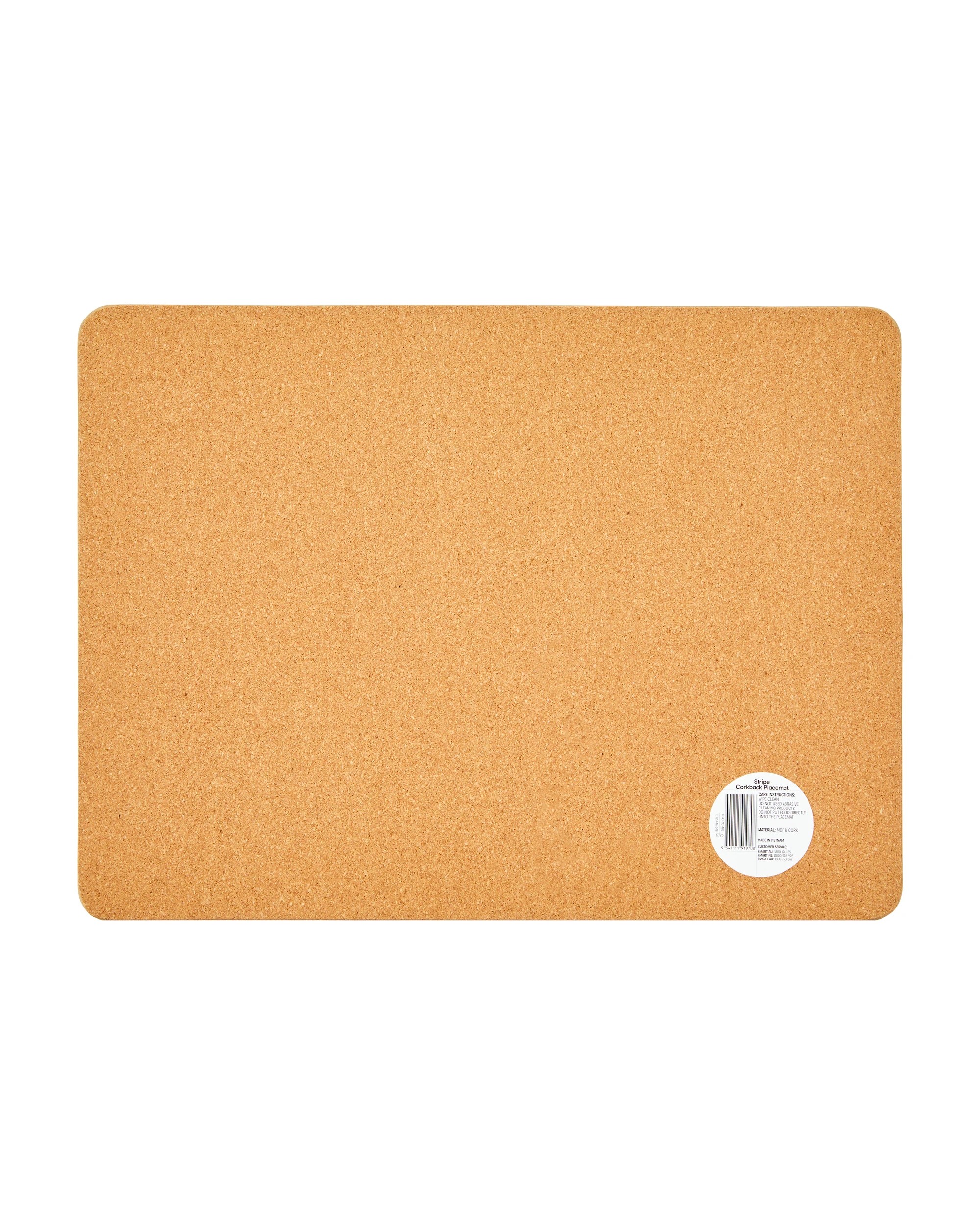 3 Stripe Corkback Placemat - Mocha, 3 of 3