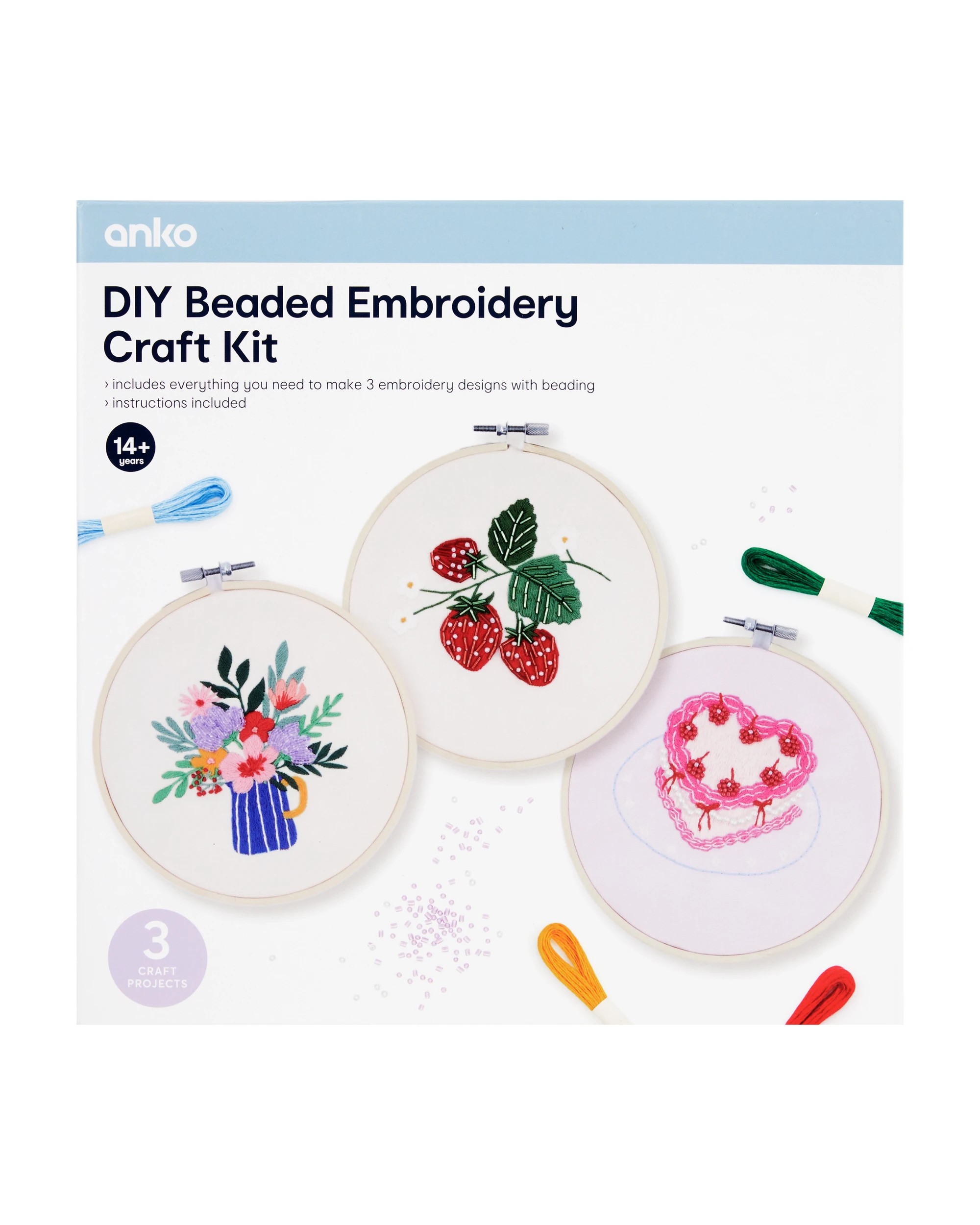 1 DIY Beaded Embroidery Craft Kit, 1 of 3