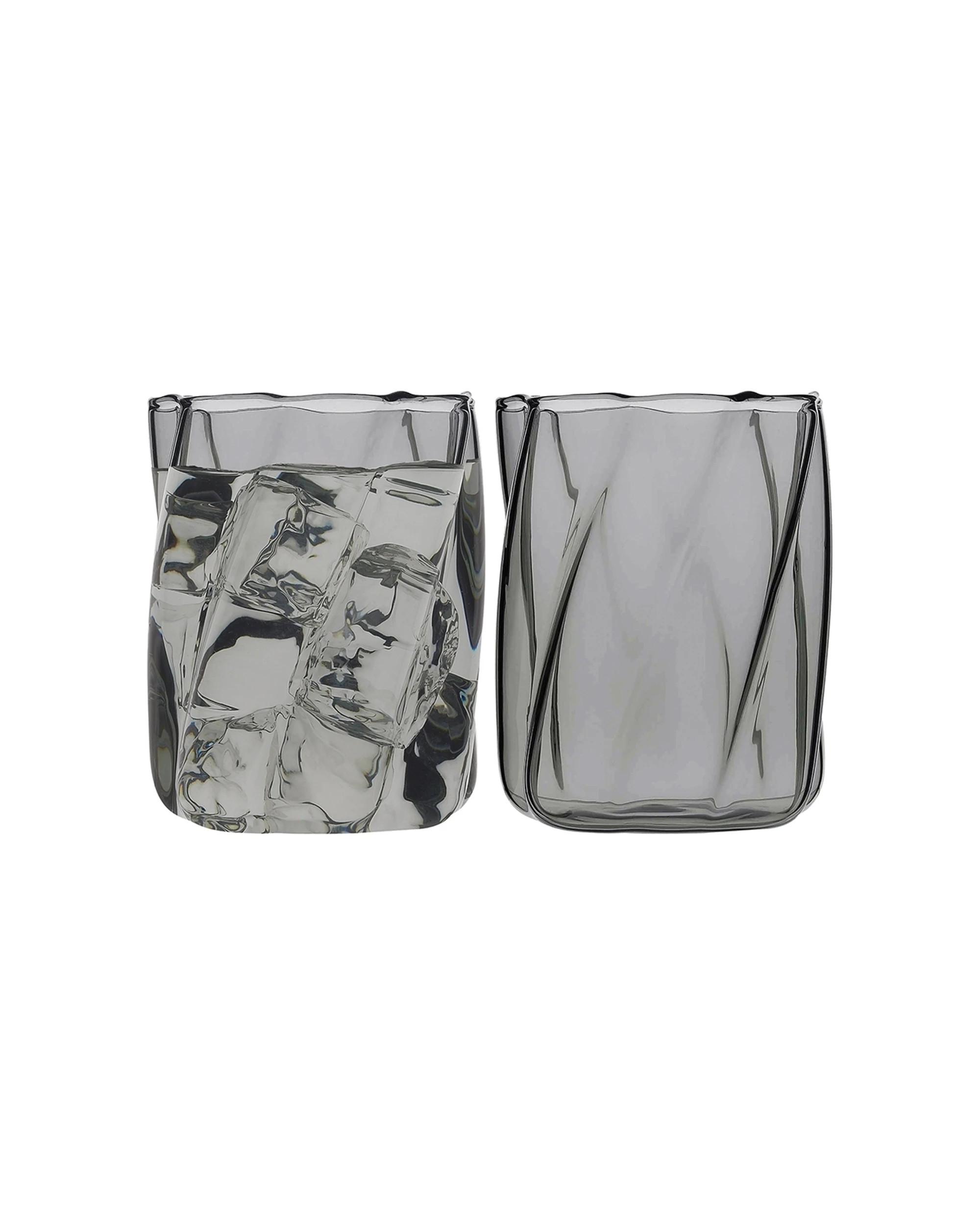 1 Ecology 4pc Glass Aurora Tumblers Drinking Glasses 330ml 10cm Smoke - Grey, 1 of 4