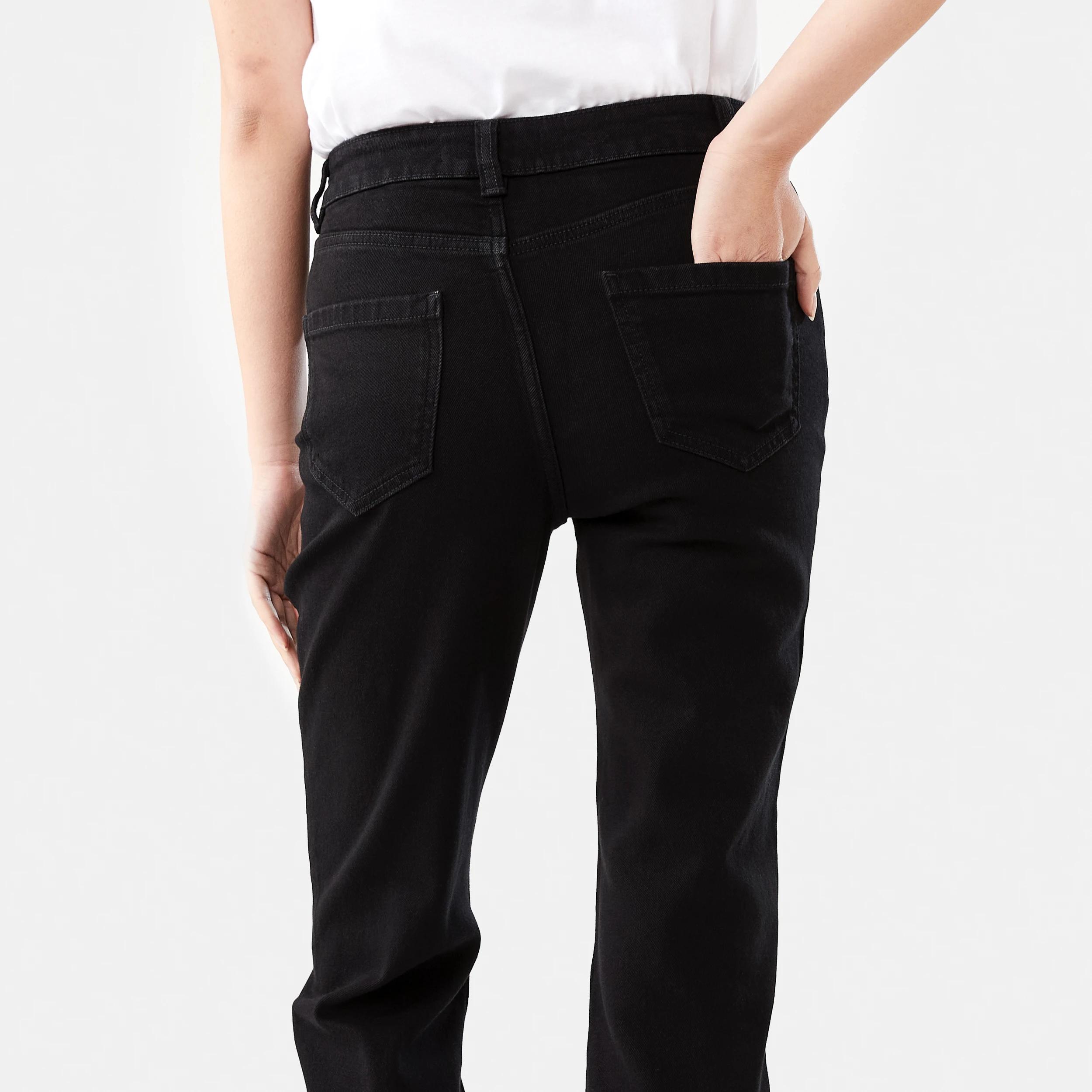 8 High Rise Straight Jeans BLACK WASH, 8 of 9